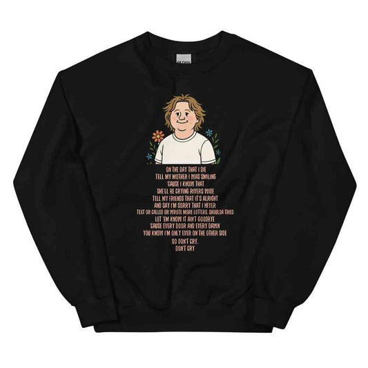Lewis Capaldi Unisex Sweatshirt - On The Day I Die Lyrics - Soft, Classic Fit, Warm & Stylish - Alcyone213k