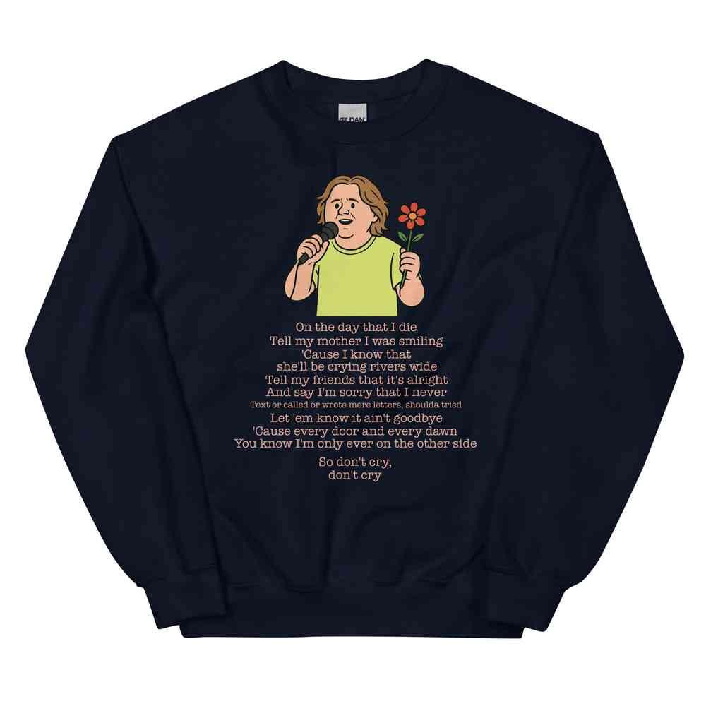 Lewis Capaldi Unisex Sweatshirt - On The Day I Die - Lyrics - Alcyone213k