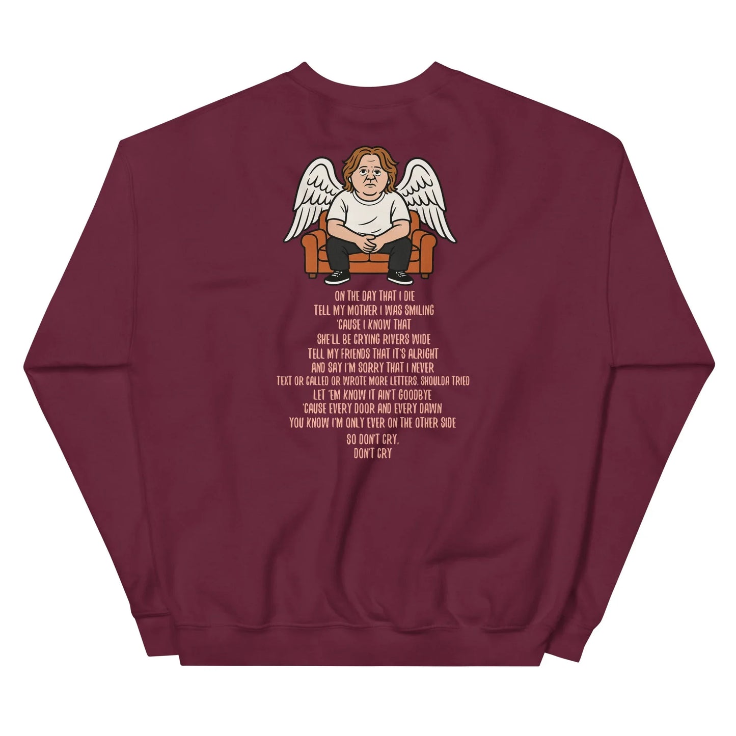 Lewis Capaldi Unisex Sweatshirt - On The Day I Die - Lyrics - Alcyone213k