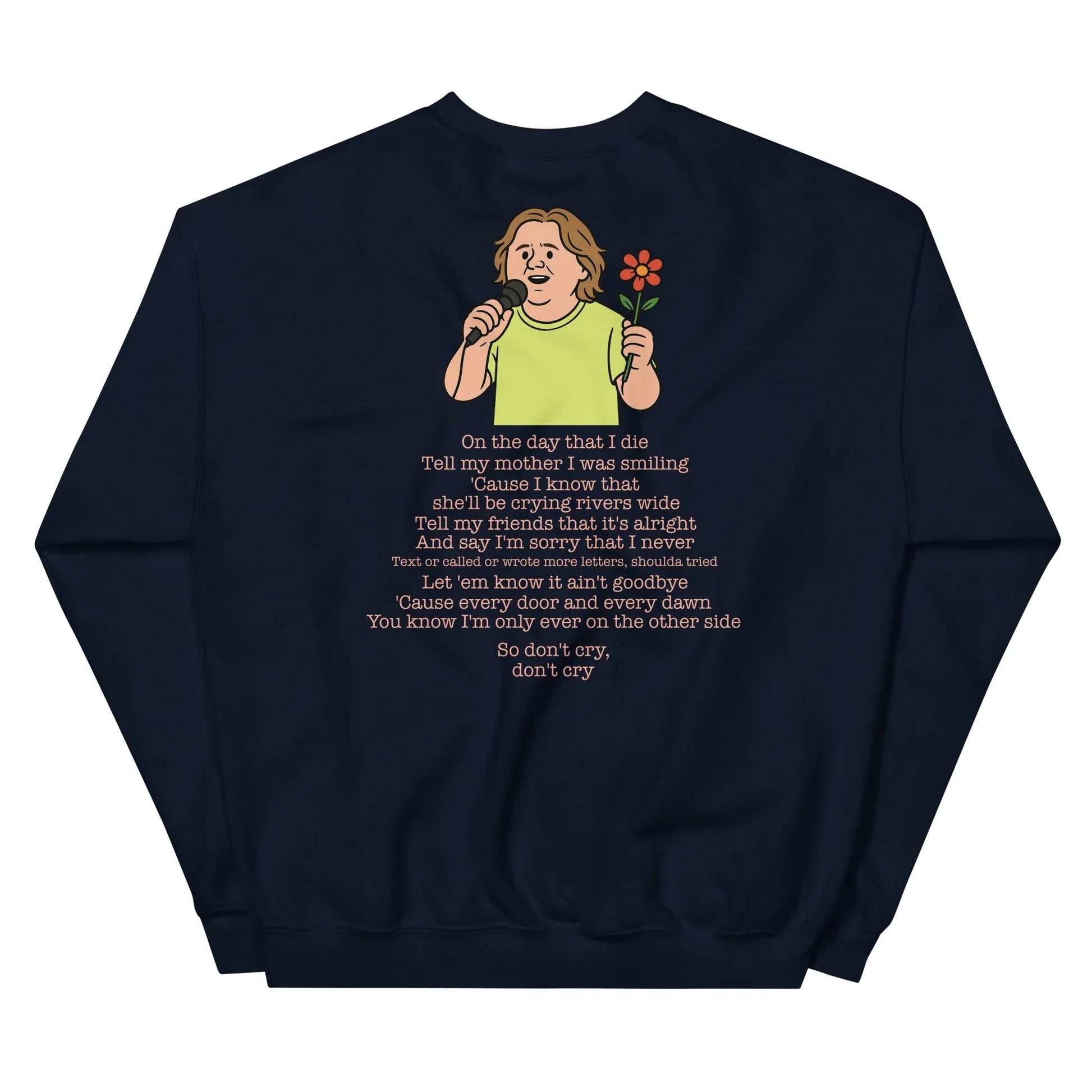 Lewis Capaldi Unisex Sweatshirt - On The Day I Die - Lyrics - Alcyone213k