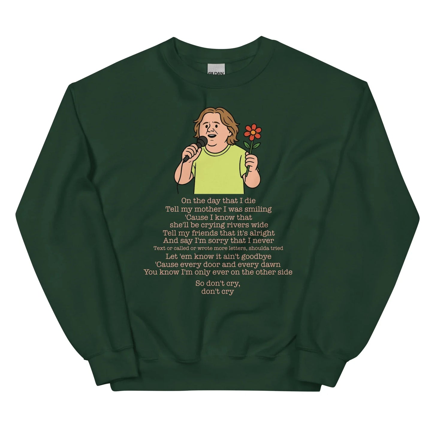 Lewis Capaldi Unisex Sweatshirt - On The Day I Die - Lyrics - Alcyone213k