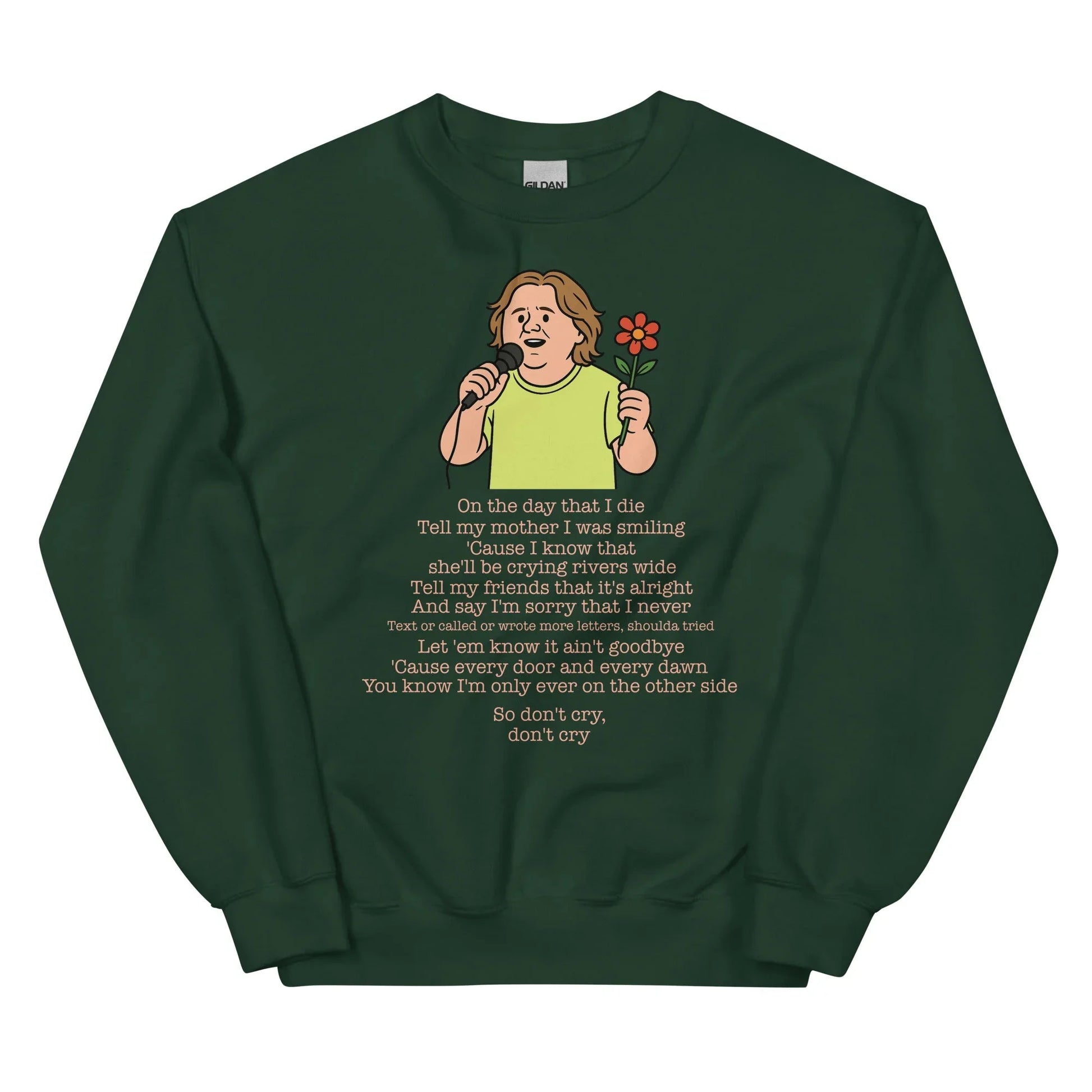 Lewis Capaldi Unisex Sweatshirt - On The Day I Die - Lyrics - Alcyone213k