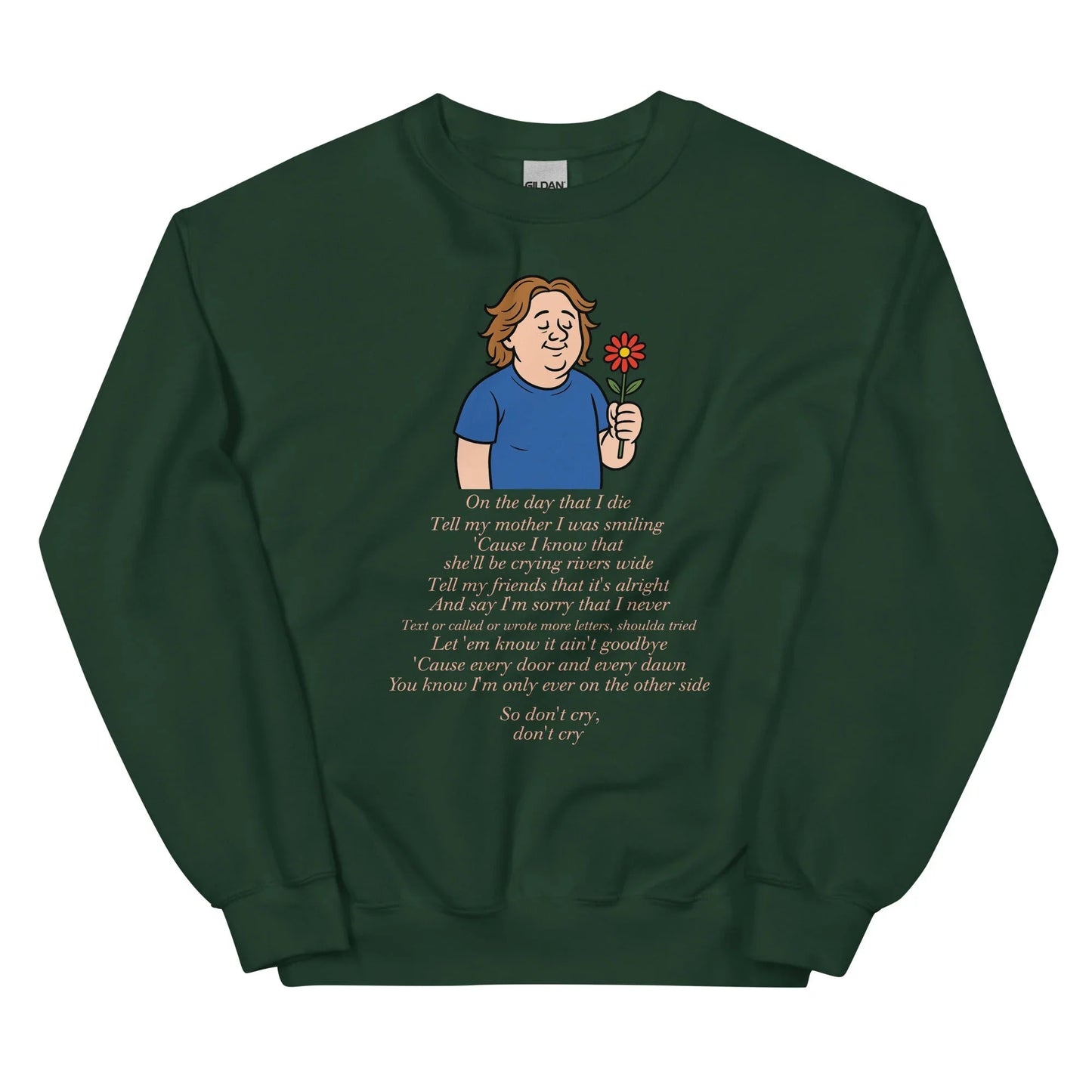 Lewis Capaldi Sweatshirt - Unisex Classic Fit With On The Day I Die Lyrics, Soft & Cozy - Alcyone213k