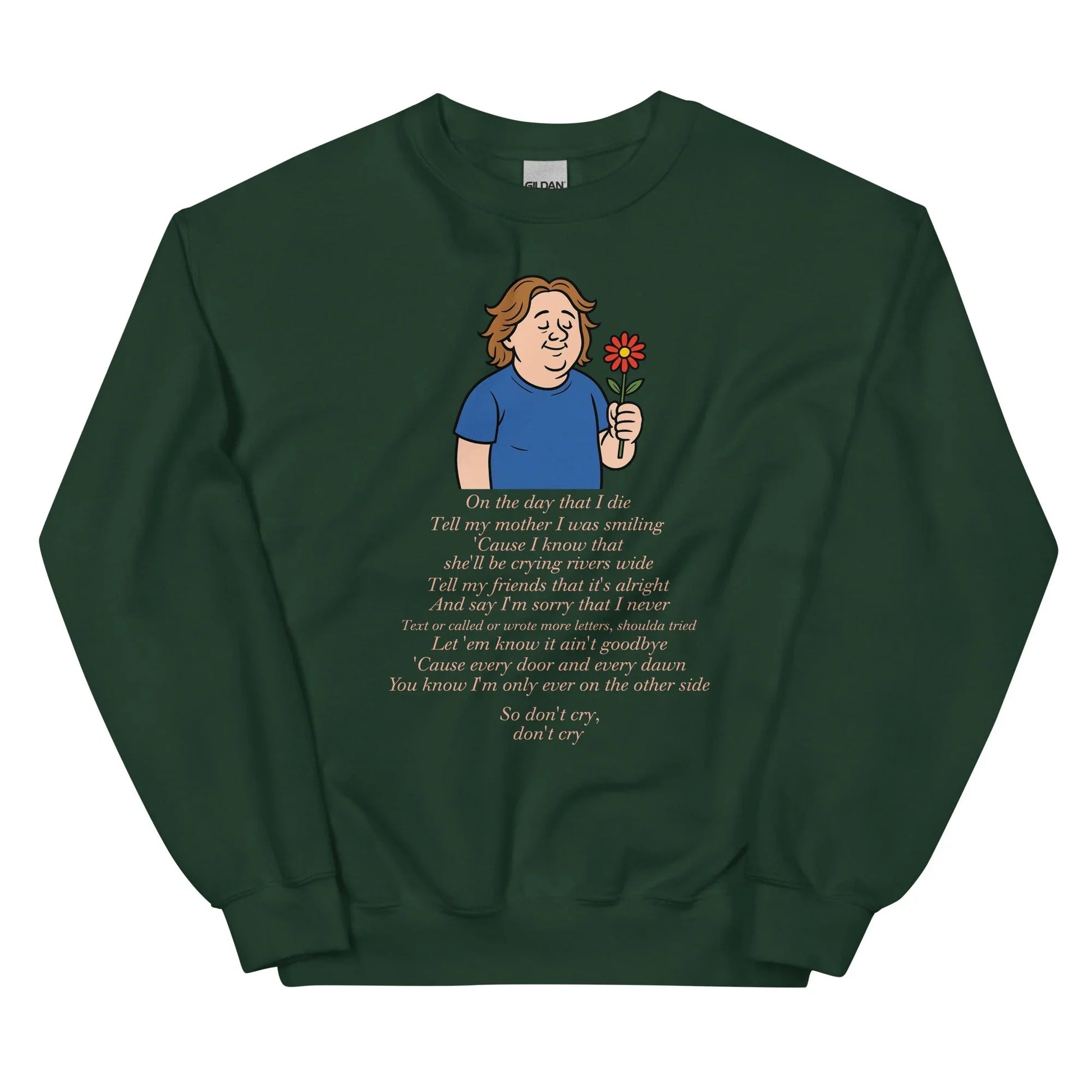 Lewis Capaldi Sweatshirt - Unisex Classic Fit With On The Day I Die Lyrics, Soft & Cozy - Alcyone213k