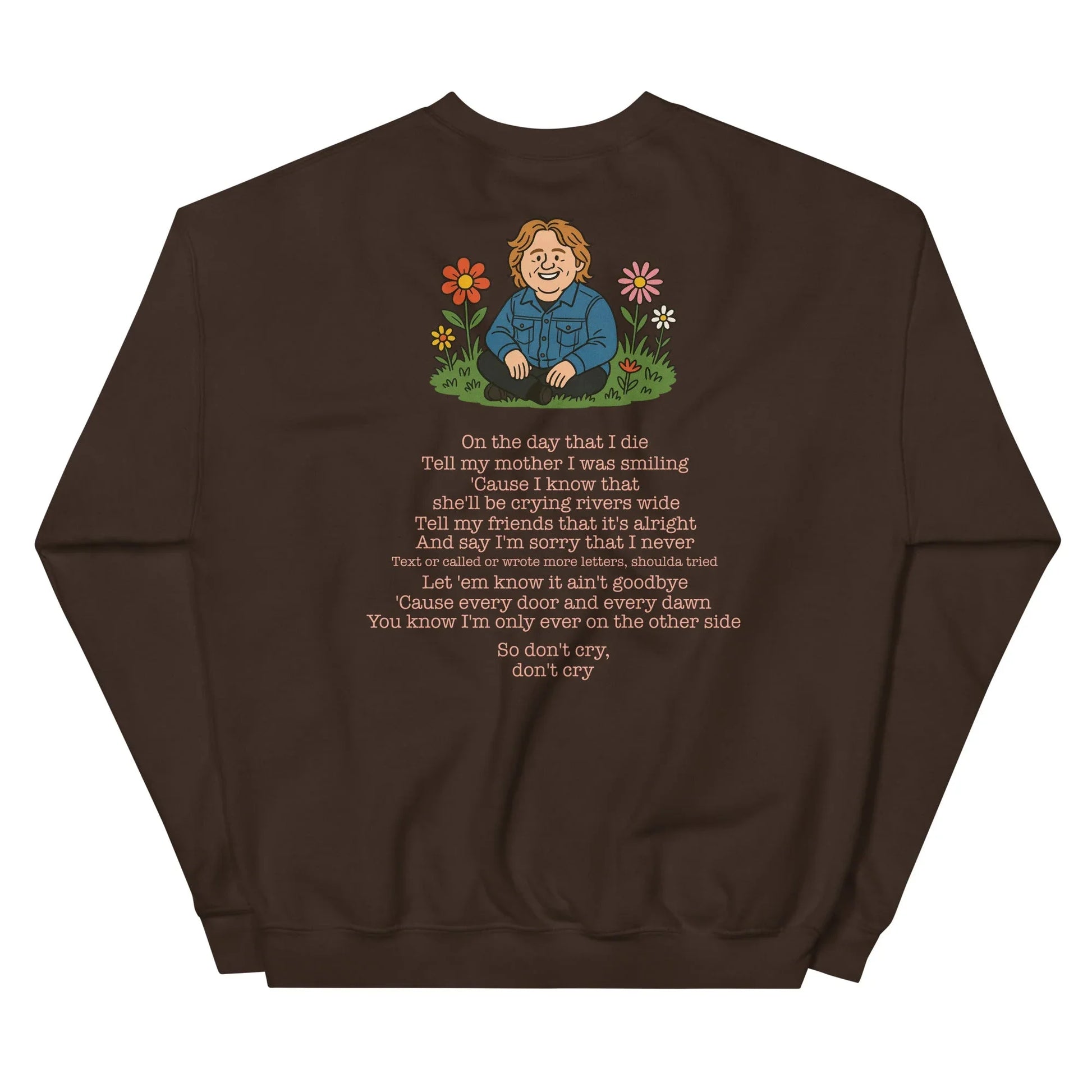 Lewis Capaldi Unisex Sweatshirt - On The Day I Die Sweatshirt with Lyrics, Classic Fit, Soft Feel - Alcyone213k