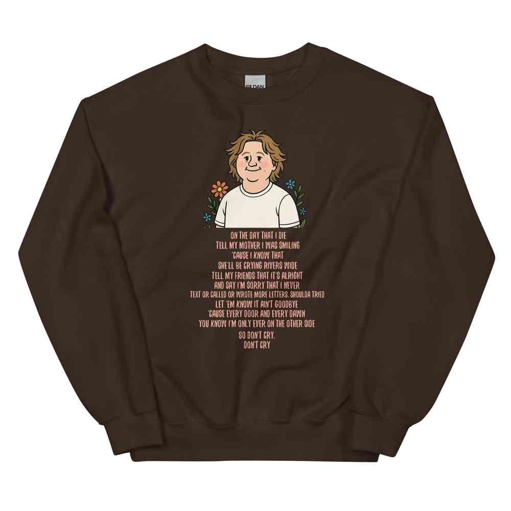 Lewis Capaldi Unisex Sweatshirt - On The Day I Die Lyrics - Soft, Classic Fit, Warm & Stylish - Alcyone213k