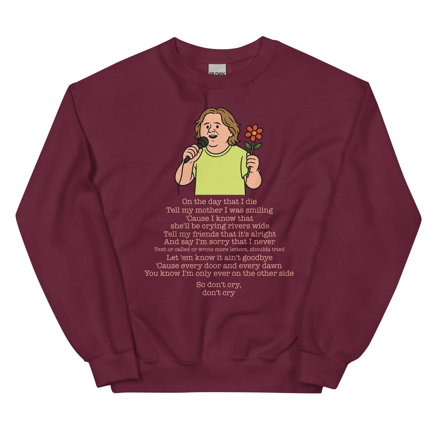 Lewis Capaldi Unisex Sweatshirt - On The Day I Die - Lyrics - Alcyone213k