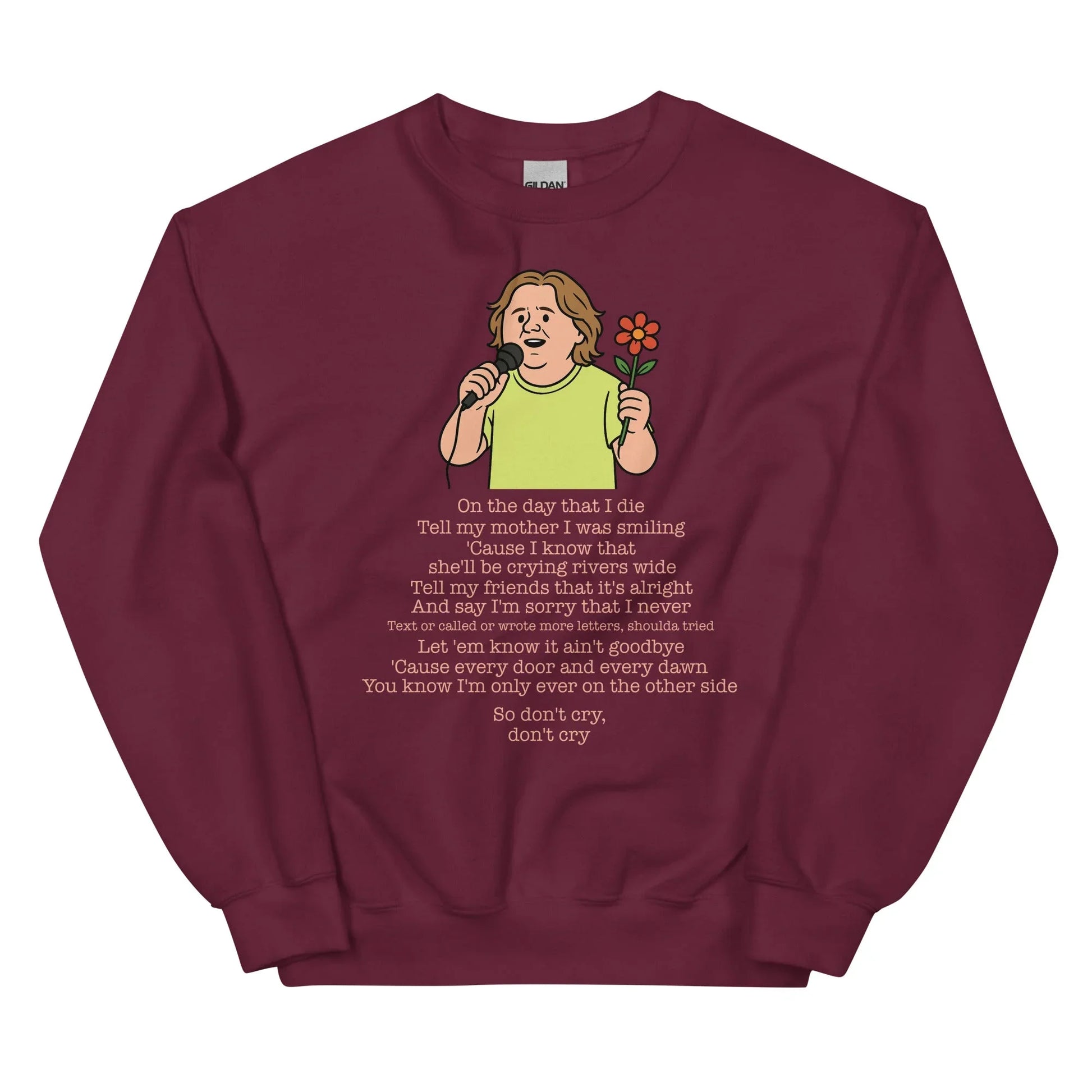 Lewis Capaldi Unisex Sweatshirt - On The Day I Die - Lyrics - Alcyone213k