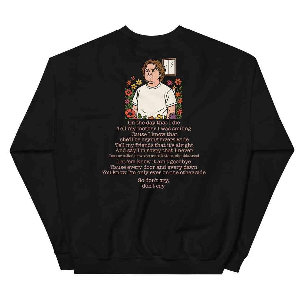 Lewis Capaldi Unisex Sweatshirt - On The Day I Die - Lyrics - Alcyone213k