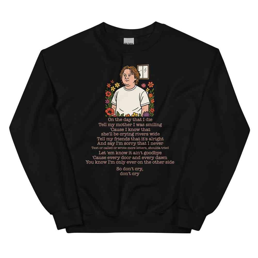 Lewis Capaldi Unisex Sweatshirt - On The Day I Die - Lyrics - Alcyone213k