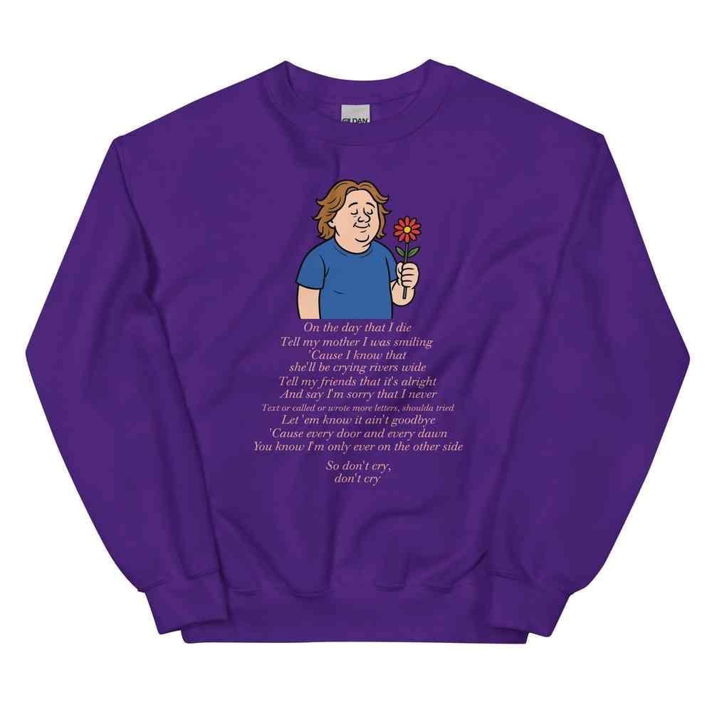 Lewis Capaldi Sweatshirt - Unisex Classic Fit With On The Day I Die Lyrics, Soft & Cozy - Alcyone213k