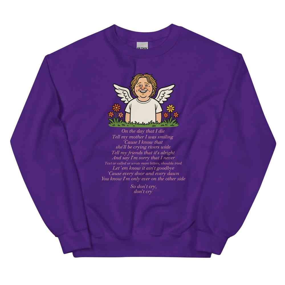 Lewis Capaldi Unisex Sweatshirt - On The Day I Die - Lyrics - Alcyone213k