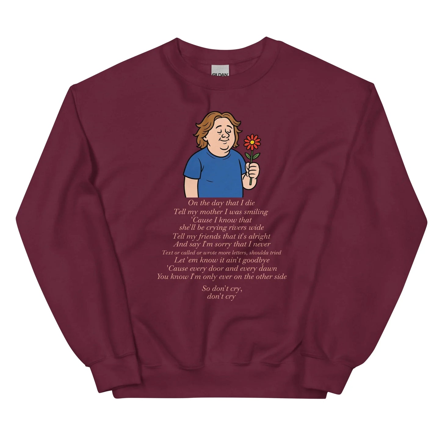 Lewis Capaldi Sweatshirt - Unisex Classic Fit With On The Day I Die Lyrics, Soft & Cozy - Alcyone213k