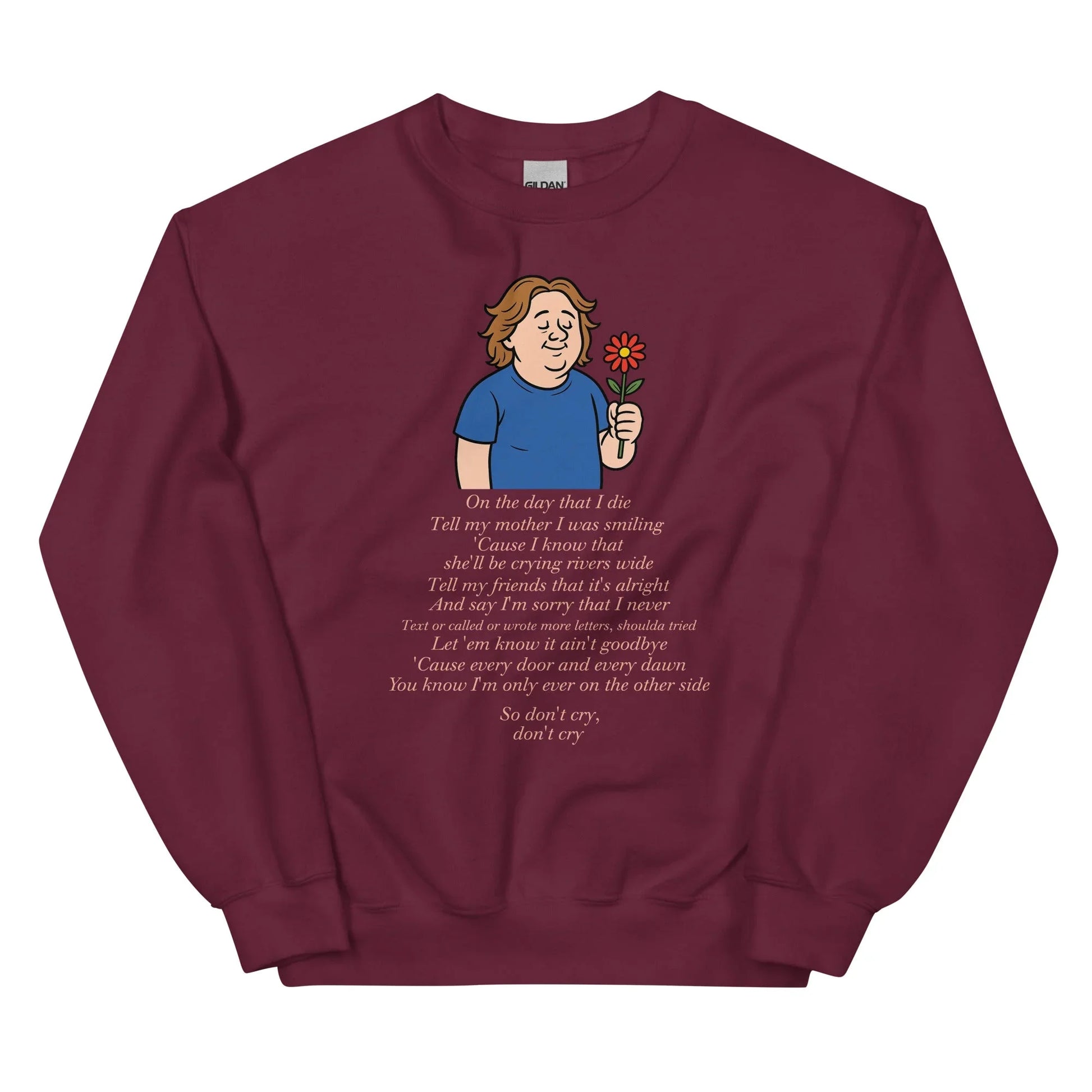 Lewis Capaldi Sweatshirt - Unisex Classic Fit With On The Day I Die Lyrics, Soft & Cozy - Alcyone213k