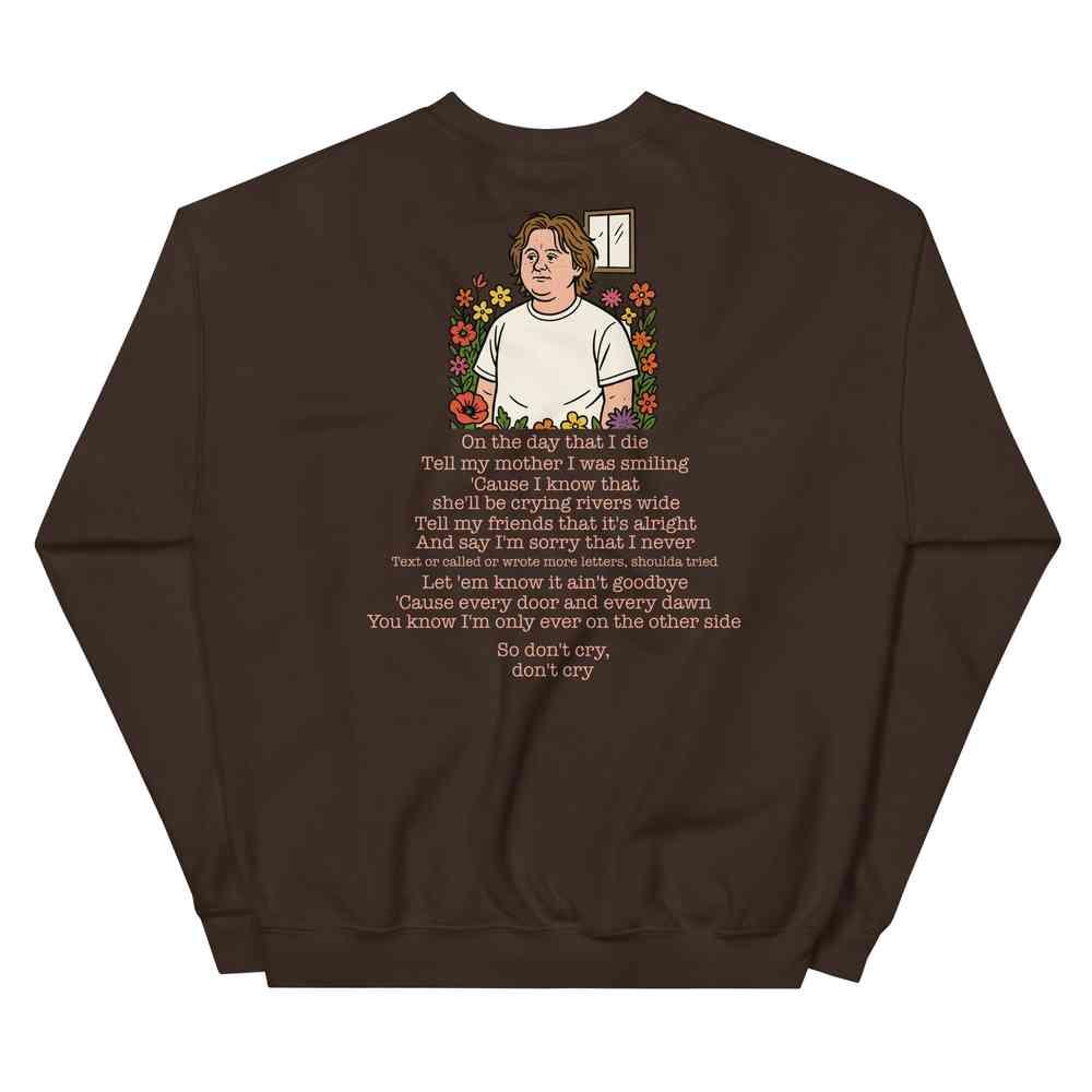 Lewis Capaldi Unisex Sweatshirt - On The Day I Die - Lyrics - Alcyone213k