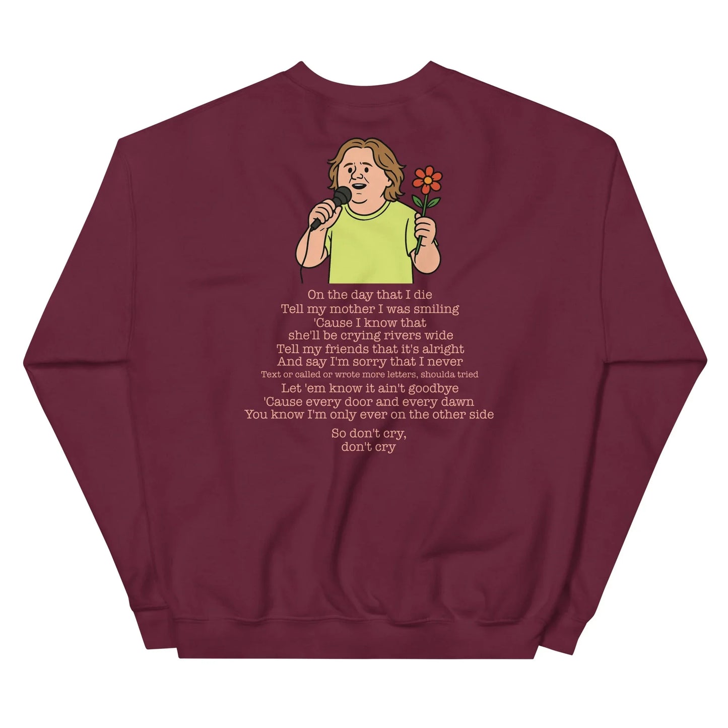 Lewis Capaldi Unisex Sweatshirt - On The Day I Die - Lyrics - Alcyone213k