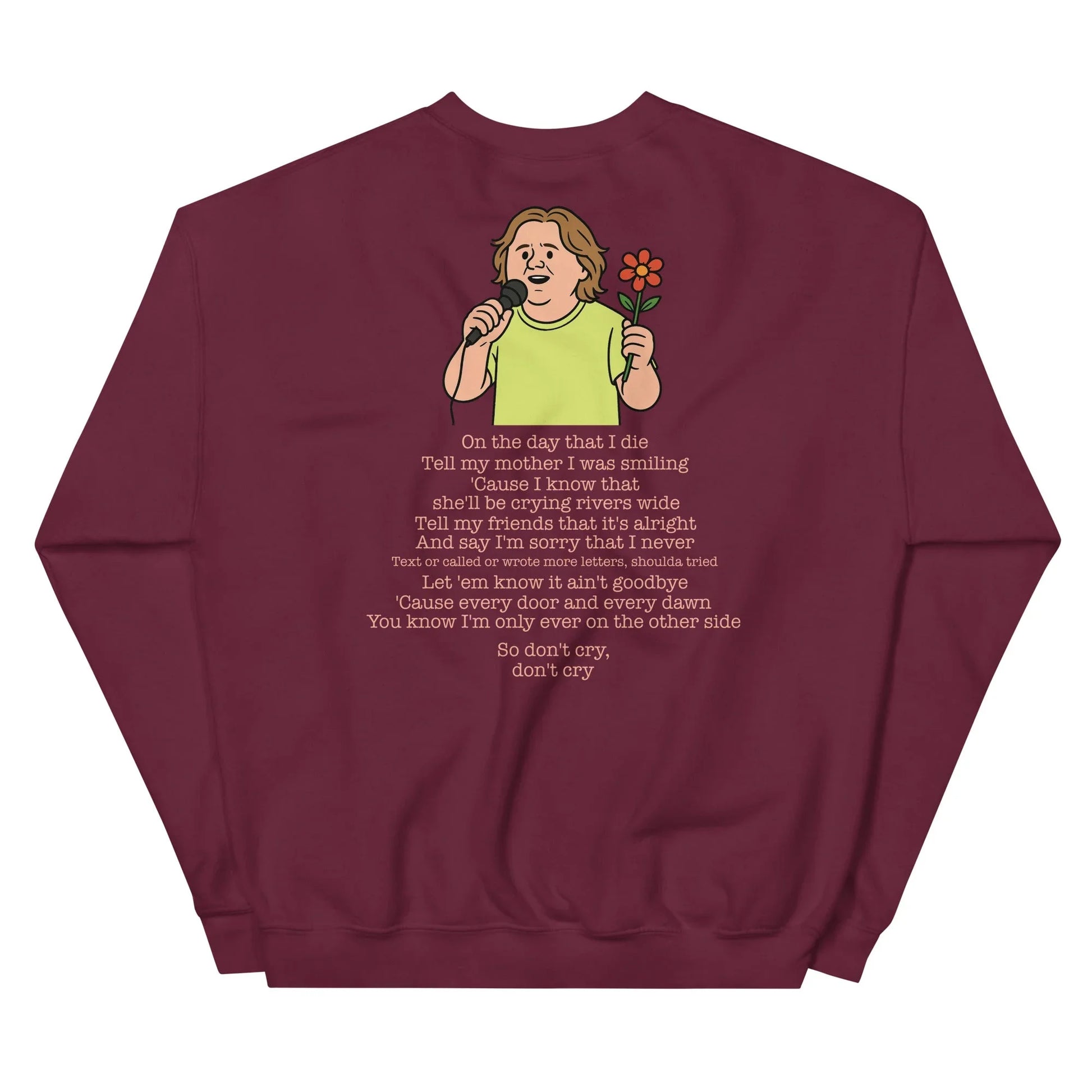 Lewis Capaldi Unisex Sweatshirt - On The Day I Die - Lyrics - Alcyone213k