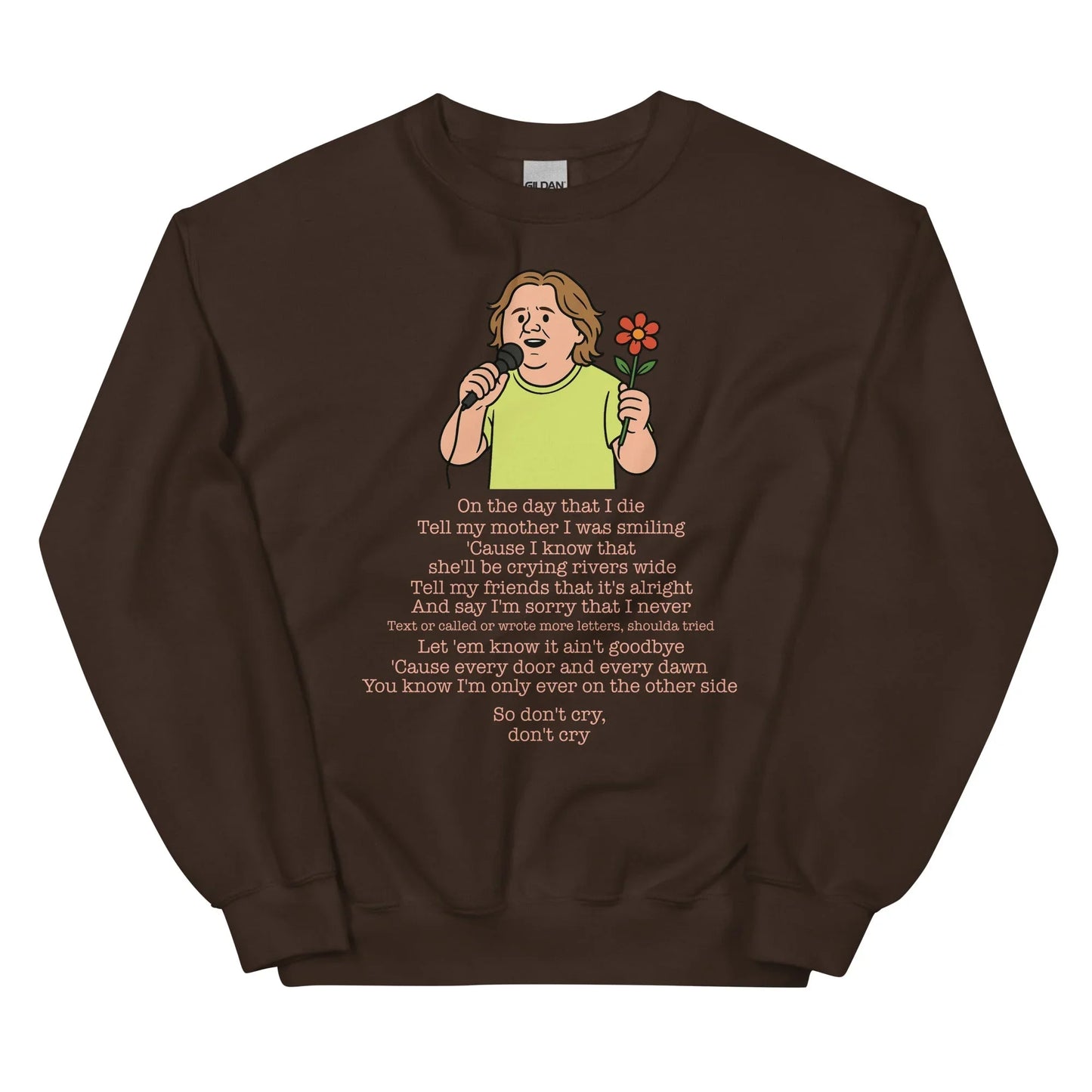 Lewis Capaldi Unisex Sweatshirt - On The Day I Die - Lyrics - Alcyone213k