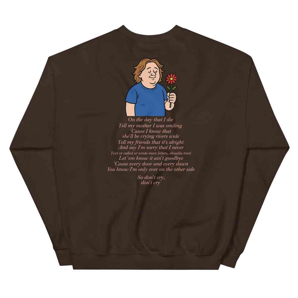 Lewis Capaldi Sweatshirt - Unisex Classic Fit With On The Day I Die Lyrics, Soft & Cozy - Alcyone213k