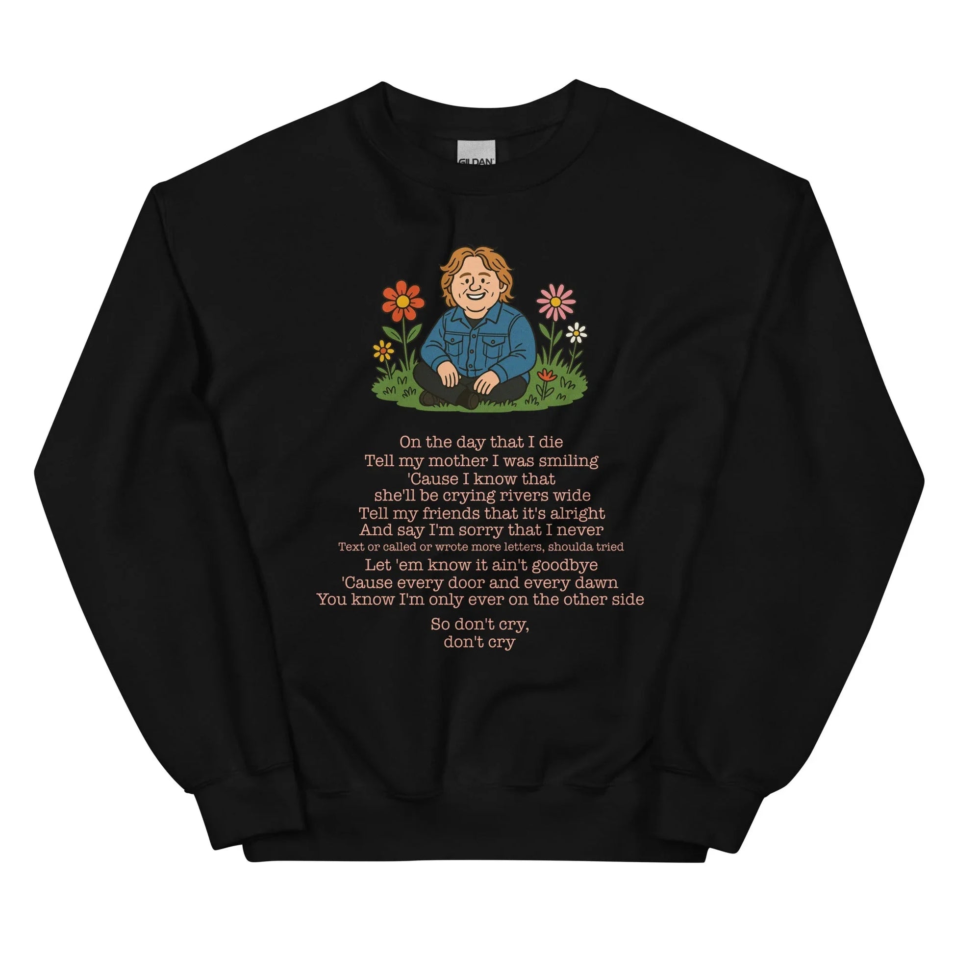 Lewis Capaldi Unisex Sweatshirt - On The Day I Die Sweatshirt with Lyrics, Classic Fit, Soft Feel - Alcyone213k