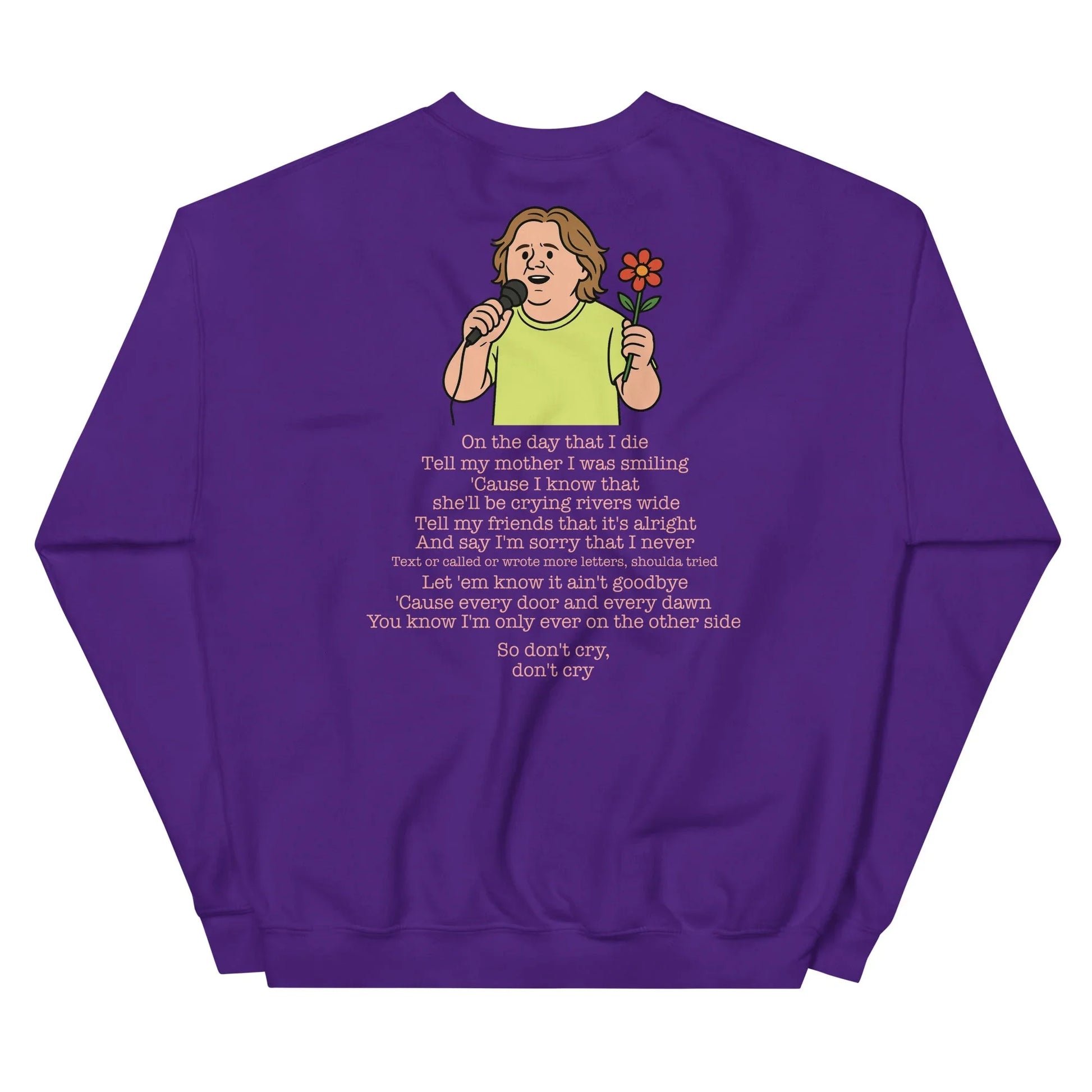 Lewis Capaldi Unisex Sweatshirt - On The Day I Die - Lyrics - Alcyone213k