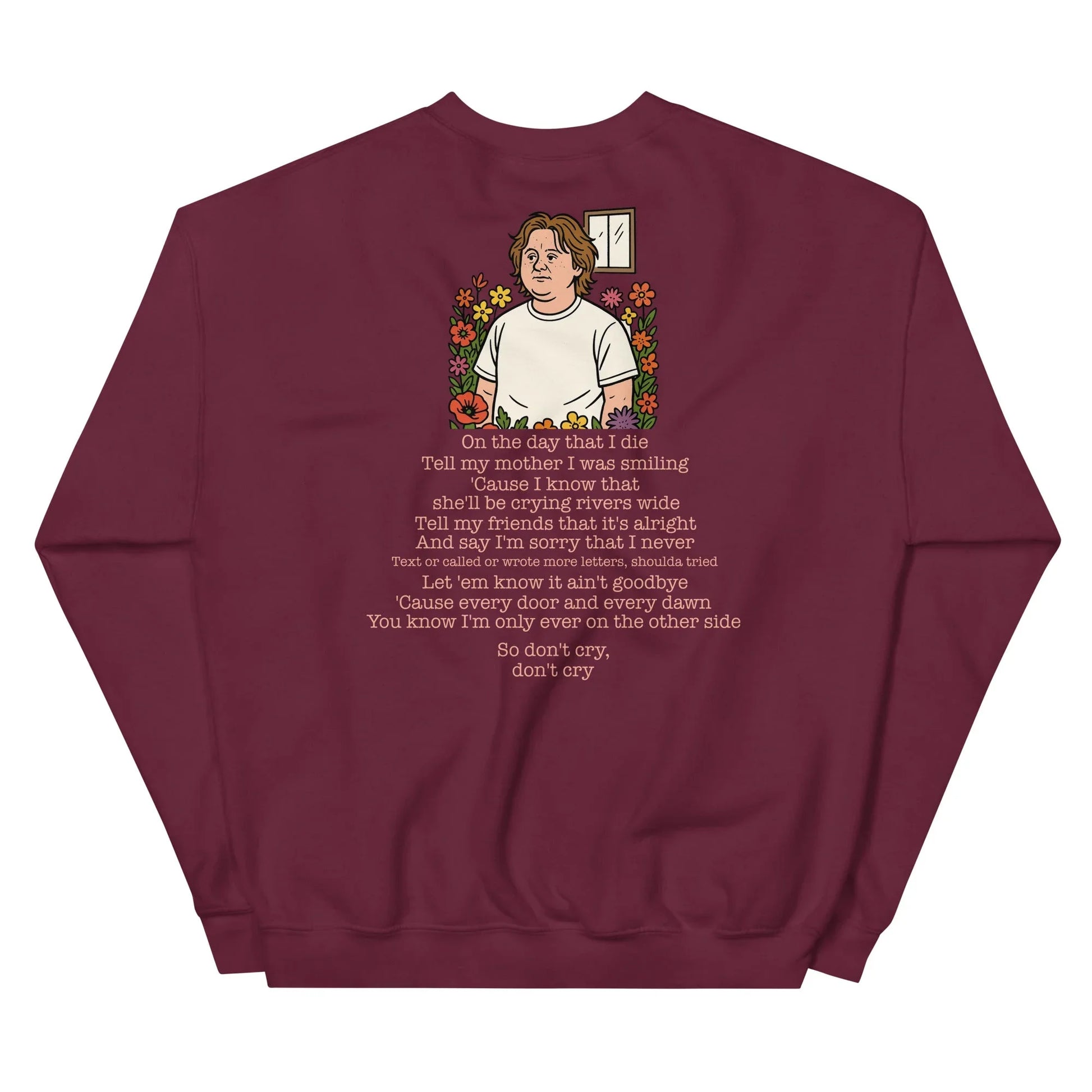 Lewis Capaldi Unisex Sweatshirt - On The Day I Die - Lyrics - Alcyone213k