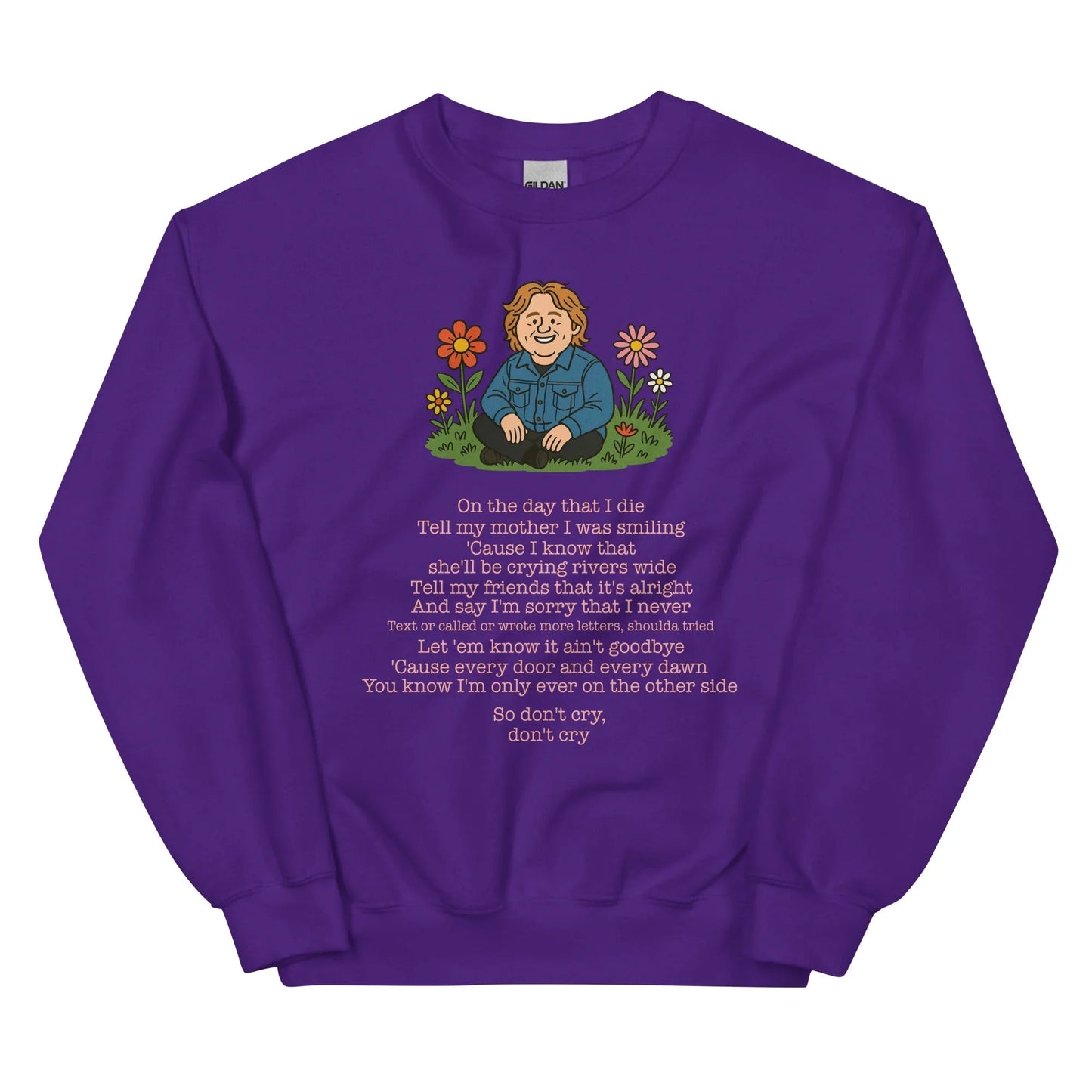 Lewis Capaldi Unisex Sweatshirt - On The Day I Die Sweatshirt with Lyrics, Classic Fit, Soft Feel - Alcyone213k