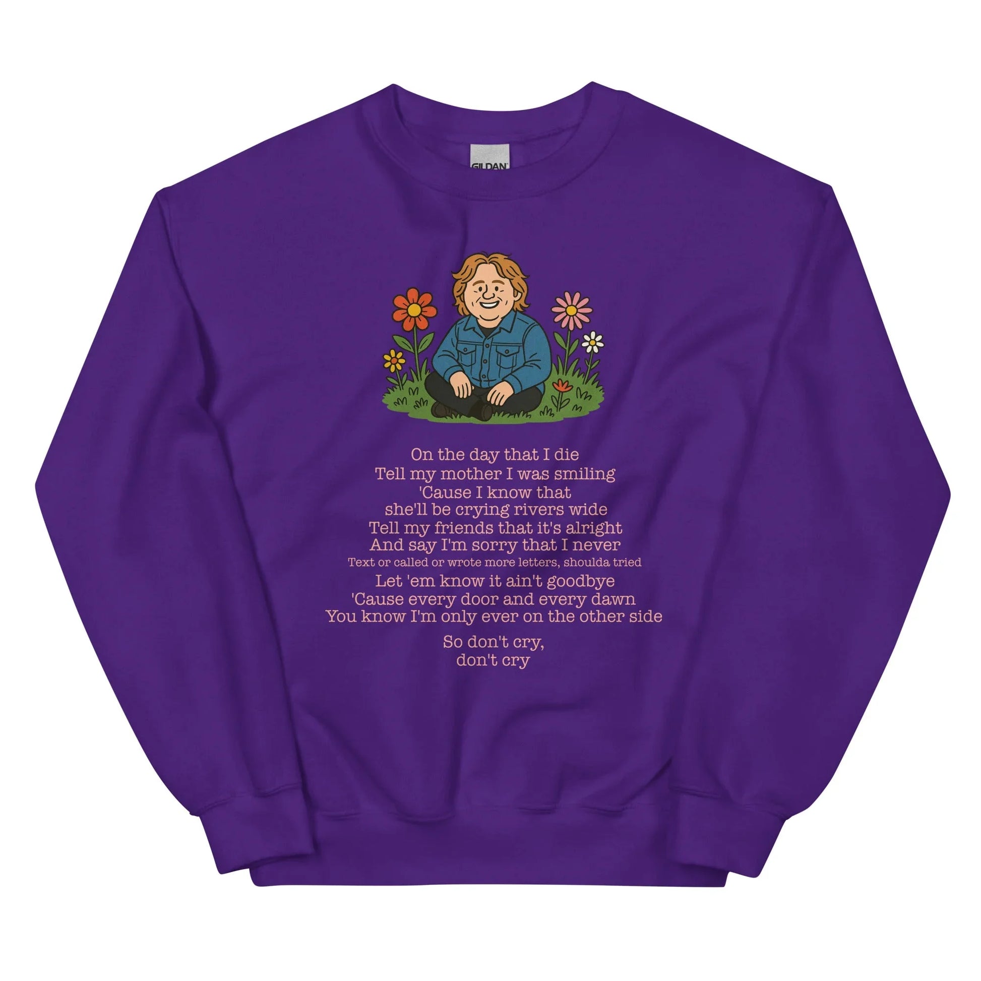 Lewis Capaldi Unisex Sweatshirt - On The Day I Die Sweatshirt with Lyrics, Classic Fit, Soft Feel - Alcyone213k