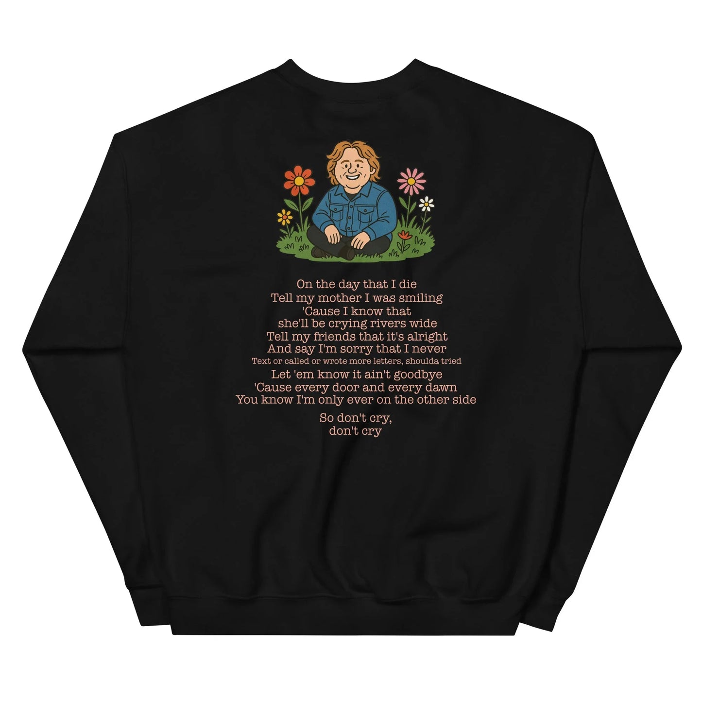 Lewis Capaldi Unisex Sweatshirt - On The Day I Die Sweatshirt with Lyrics, Classic Fit, Soft Feel - Alcyone213k