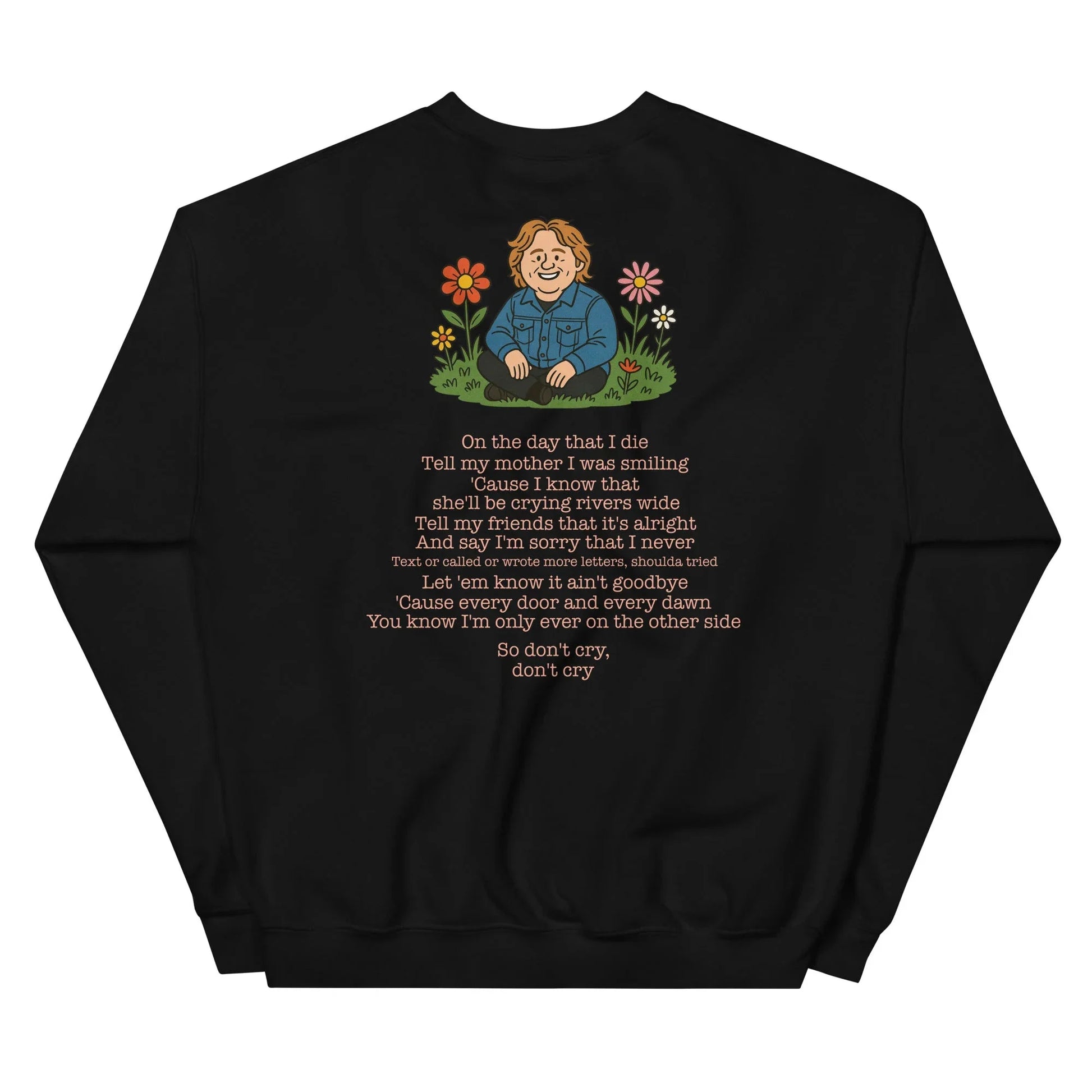 Lewis Capaldi Unisex Sweatshirt - On The Day I Die Sweatshirt with Lyrics, Classic Fit, Soft Feel - Alcyone213k