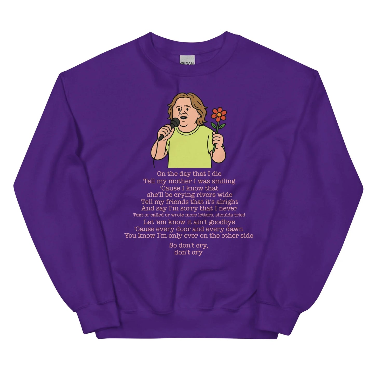 Lewis Capaldi Unisex Sweatshirt - On The Day I Die - Lyrics - Alcyone213k