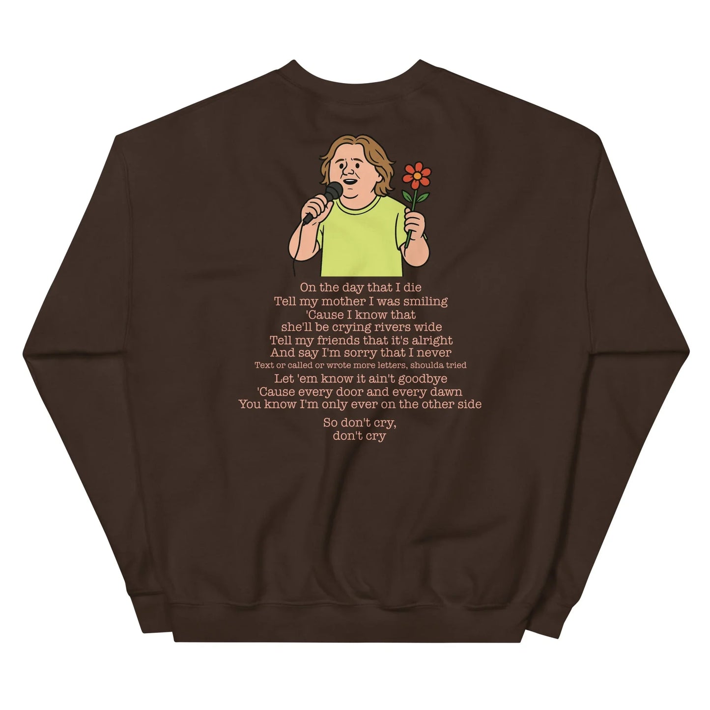 Lewis Capaldi Unisex Sweatshirt - On The Day I Die - Lyrics - Alcyone213k