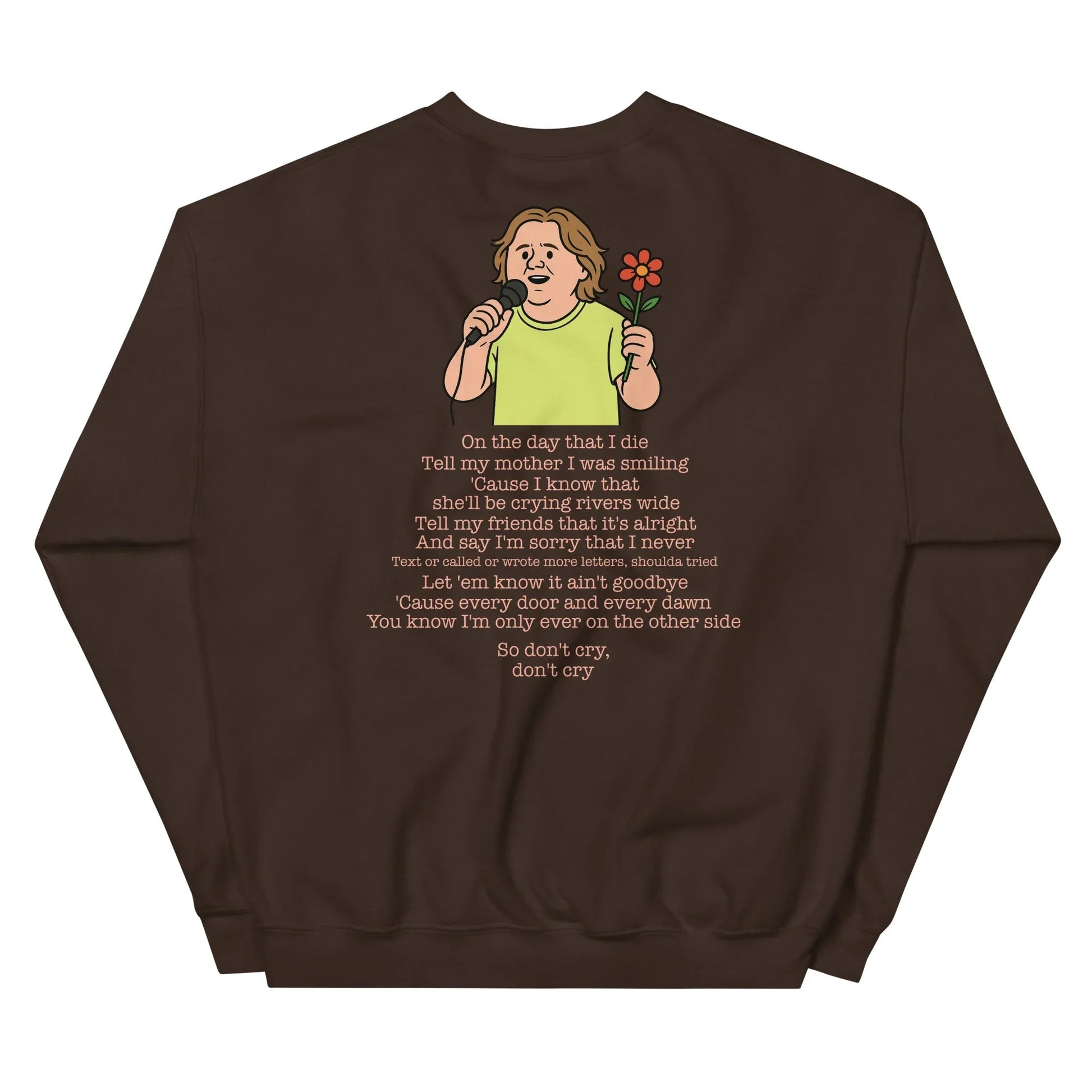 Lewis Capaldi Unisex Sweatshirt - On The Day I Die - Lyrics - Alcyone213k