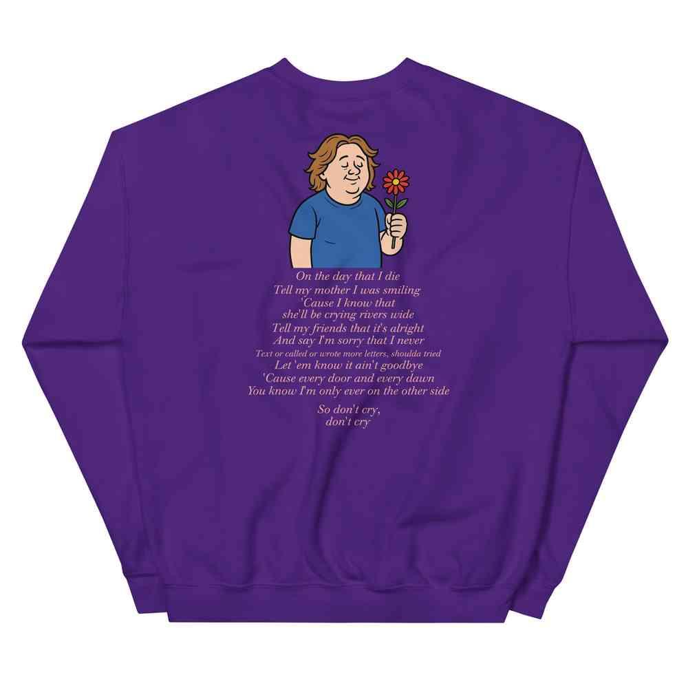 Lewis Capaldi Sweatshirt - Unisex Classic Fit With On The Day I Die Lyrics, Soft & Cozy - Alcyone213k