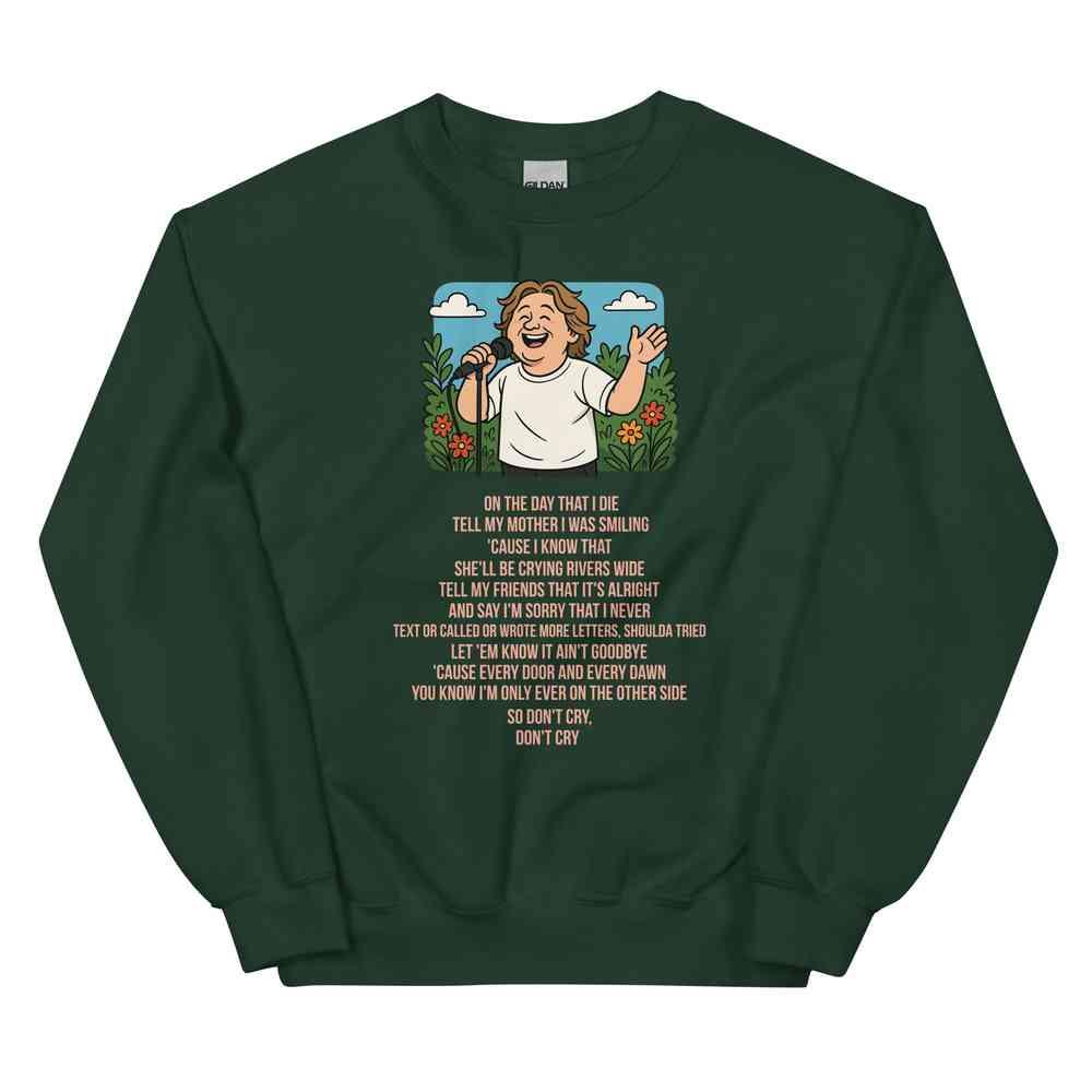 Lewis Capaldi Unisex Sweatshirt - On The Day I Die - Lyrics - Alcyone213k