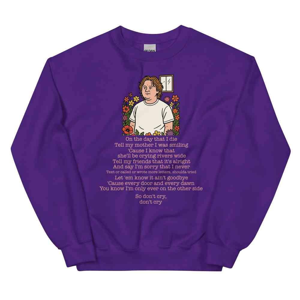 Lewis Capaldi Unisex Sweatshirt - On The Day I Die - Lyrics - Alcyone213k