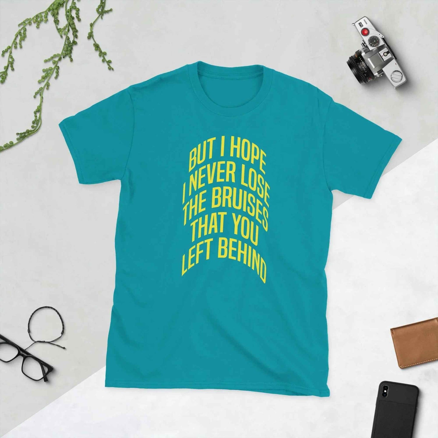 Lewis Capaldi 'Bruises' Lyric T-Shirt - Unisex Premium Cotton Fan Wear T-shirt Alcyone213k