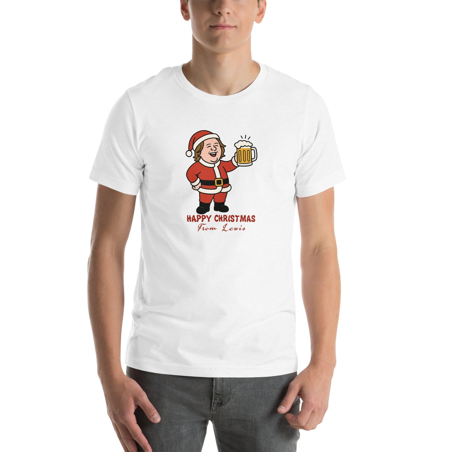 Lewis Capaldi Unisex Cotton T-Shirt | Graphic Christmas Tee Alcyone213k