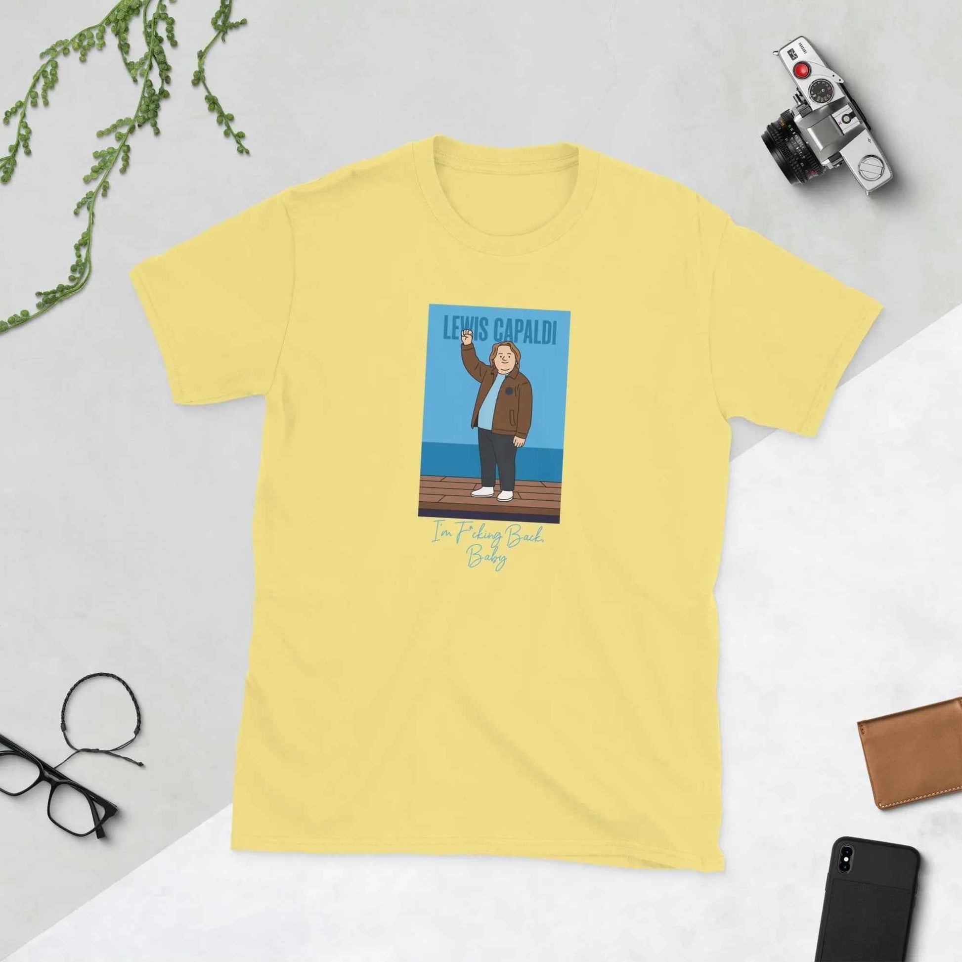 Lewis Capaldi "I'm Back" Unisex Cotton T-Shirt | Artist Merch T-shirt Alcyone213k