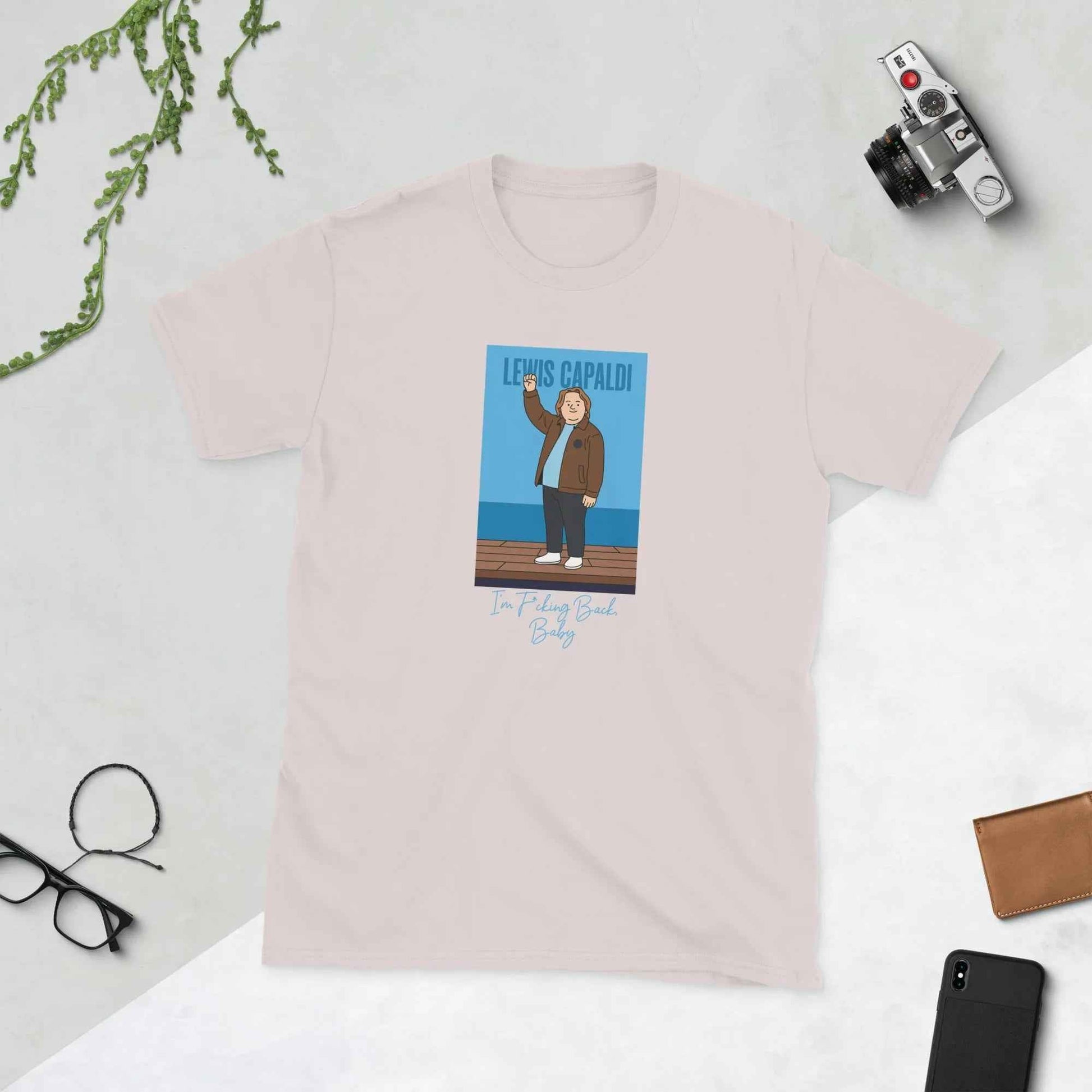 Lewis Capaldi "I'm Back" Unisex Cotton T-Shirt | Artist Merch T-shirt Alcyone213k