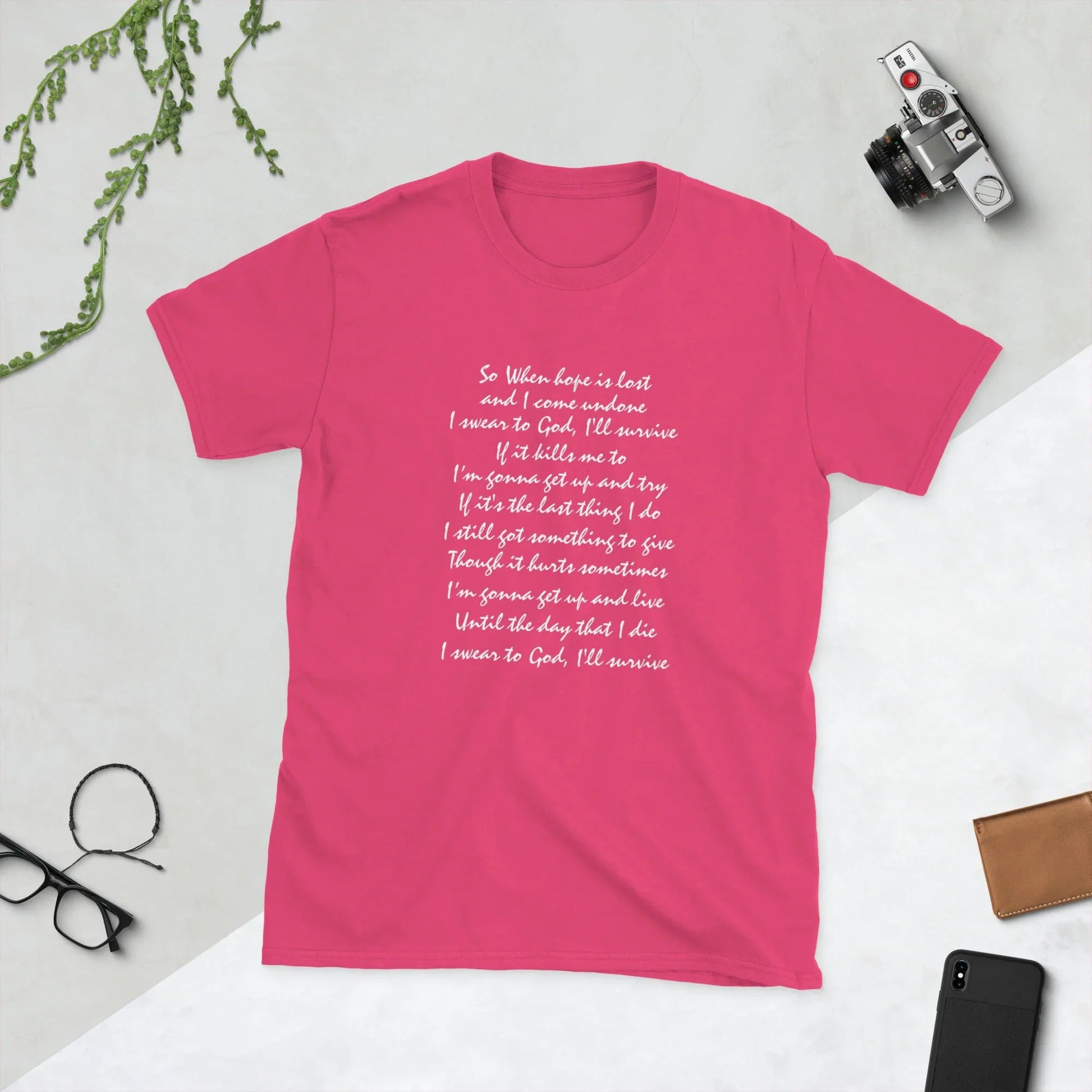 Lewis Capaldi 'Survive' Lyrics T-Shirt | Unisex Cotton Graphic Tee T-shirt Alcyone213k