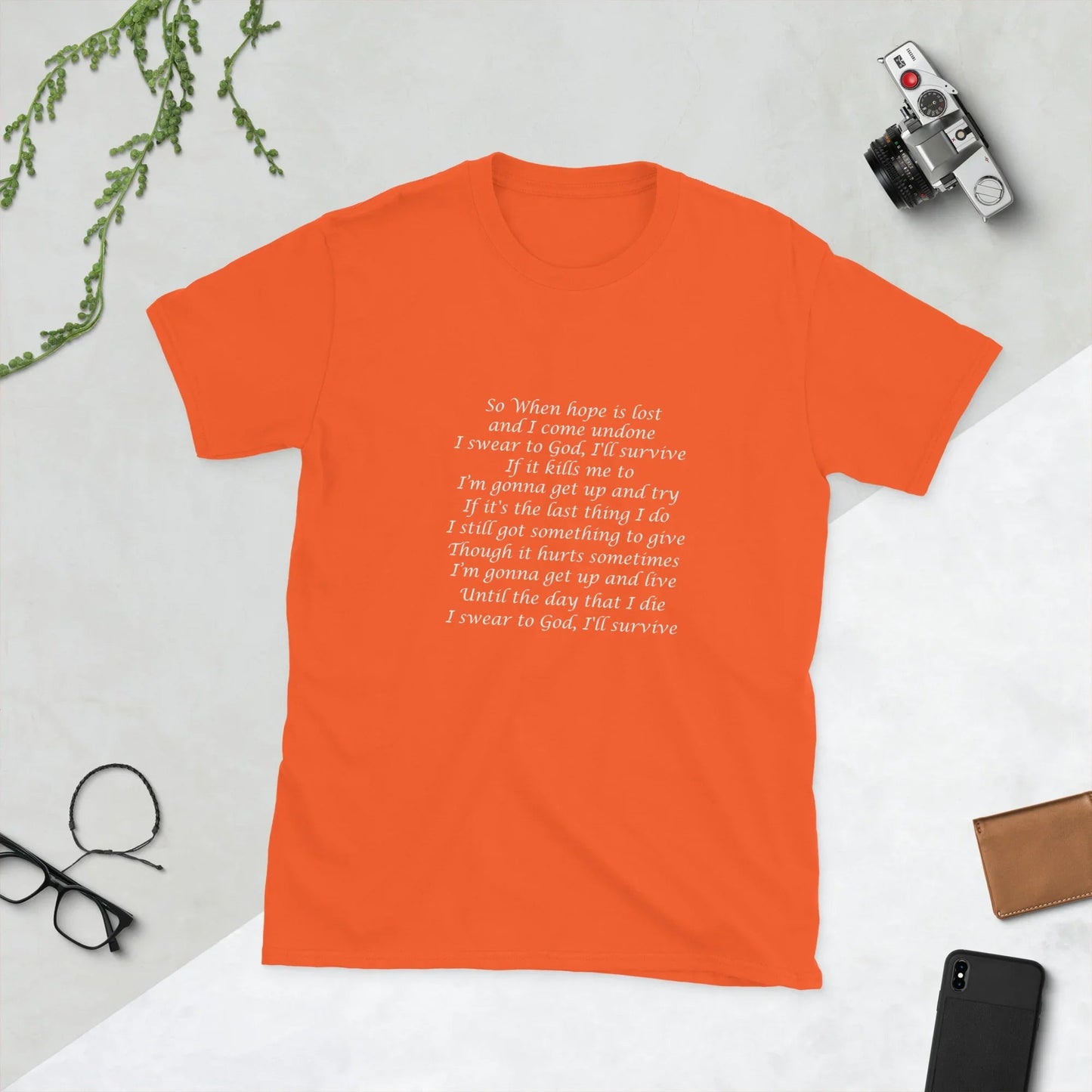 Lewis Capaldi Unisex T-Shirt - "Survive" Lyrics Design T-shirt Alcyone213k