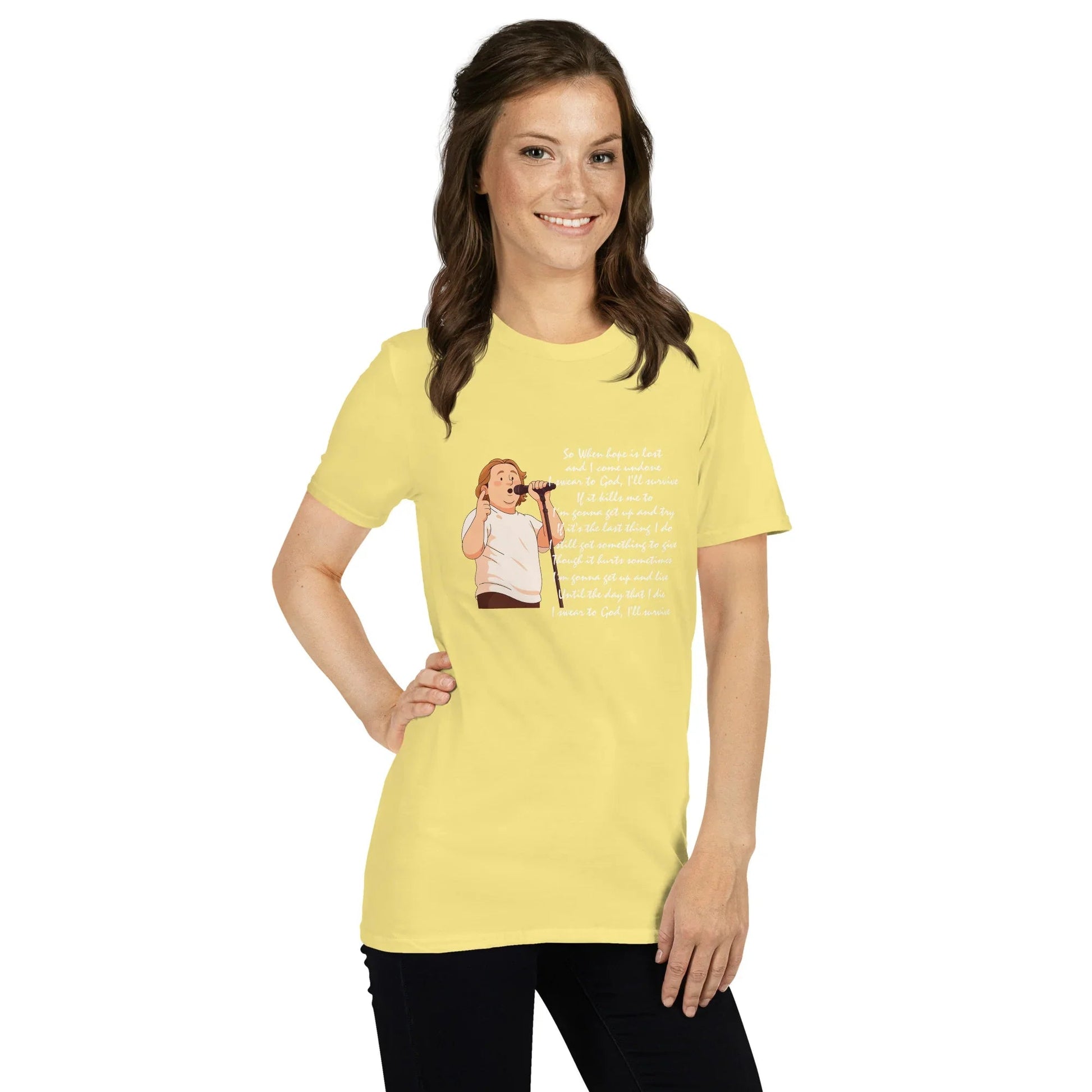 Lewis Capaldi Unisex T-Shirt - "Survive" Lyrics T-shirt Alcyone213k