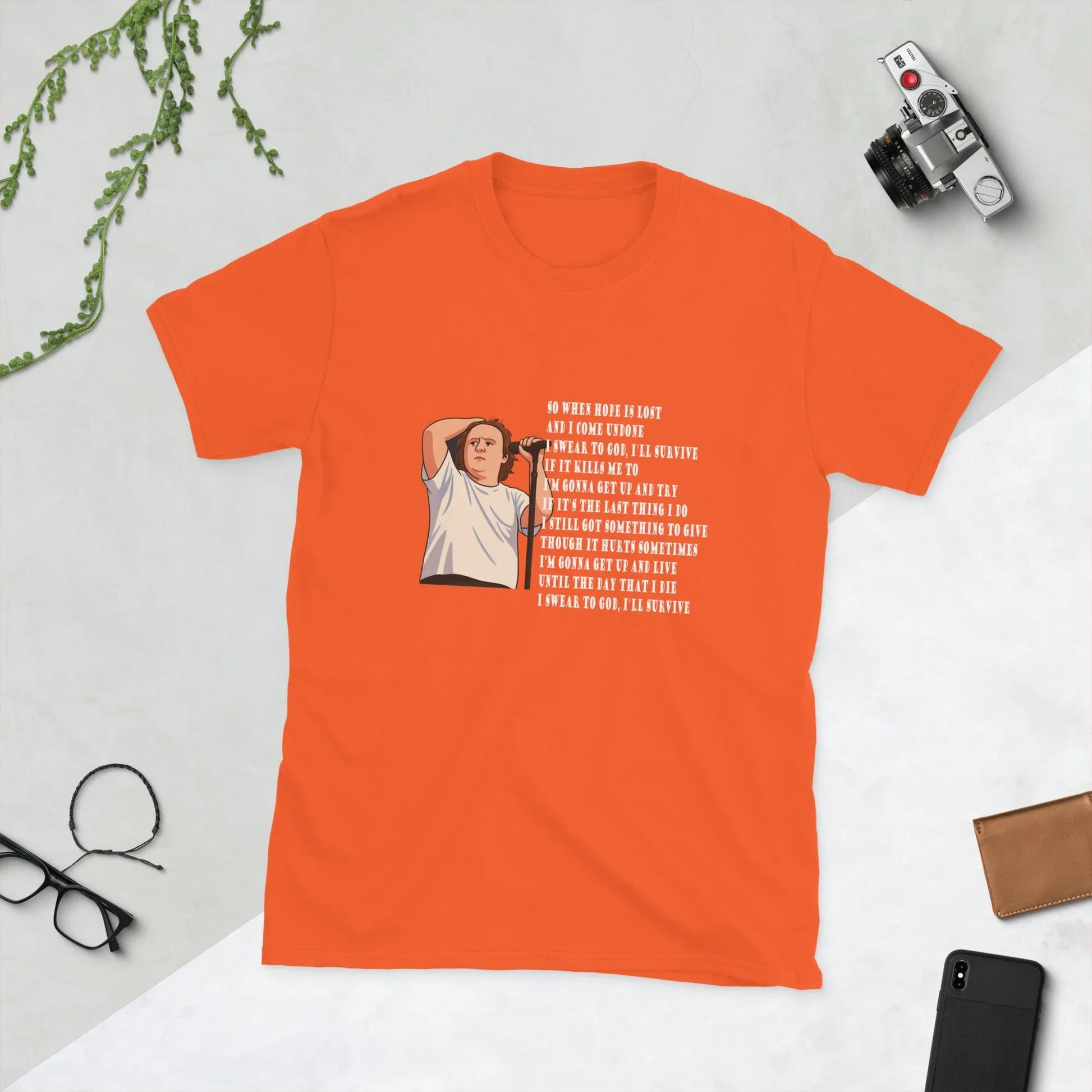 Lewis Capaldi Unisex T-Shirt | 'Survive' Lyrics Cotton Graphic Tee T-shirt Alcyone213k