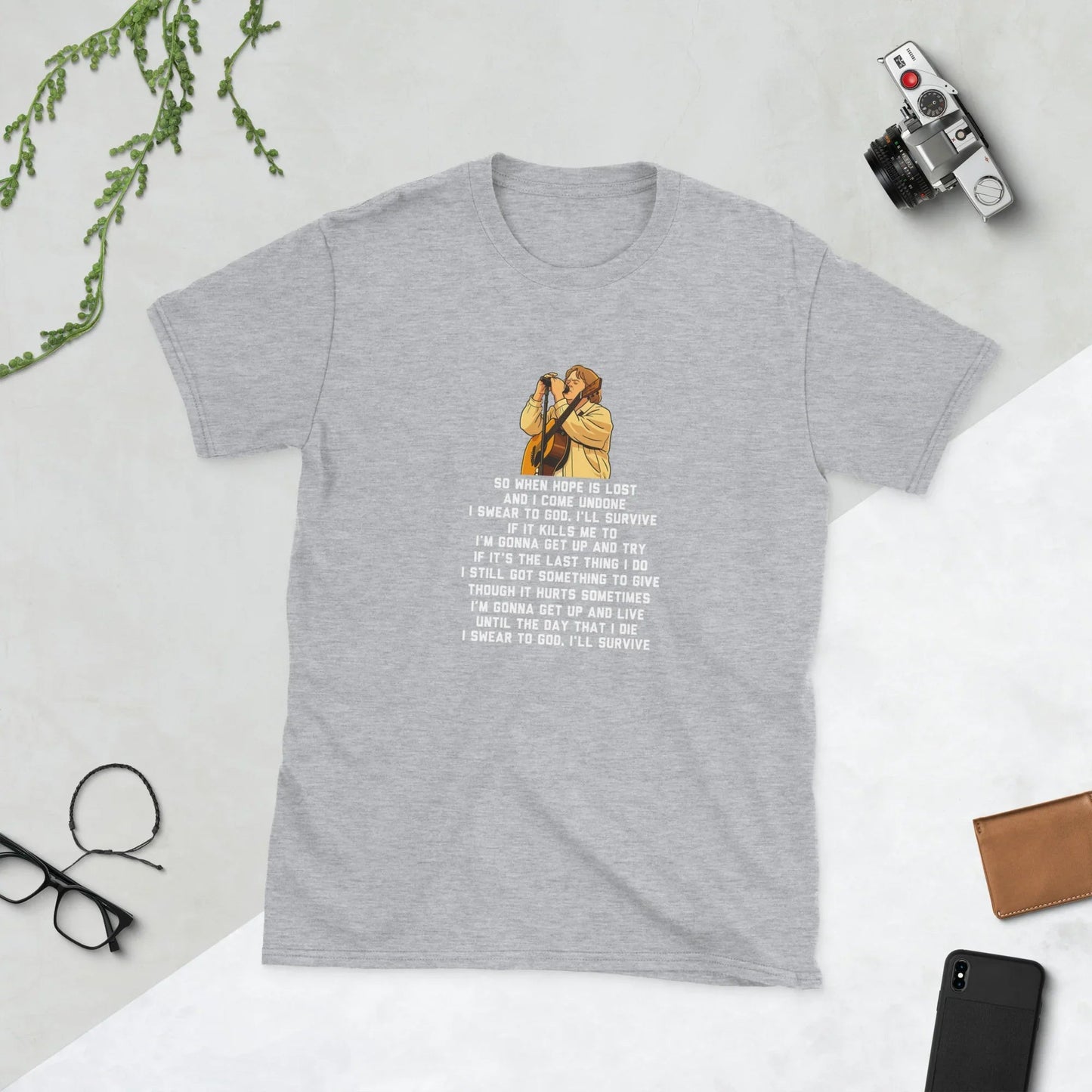 Lewis Capaldi Unisex T-Shirt | Survive Lyrics Fan Merchandise T-shirt Alcyone213k