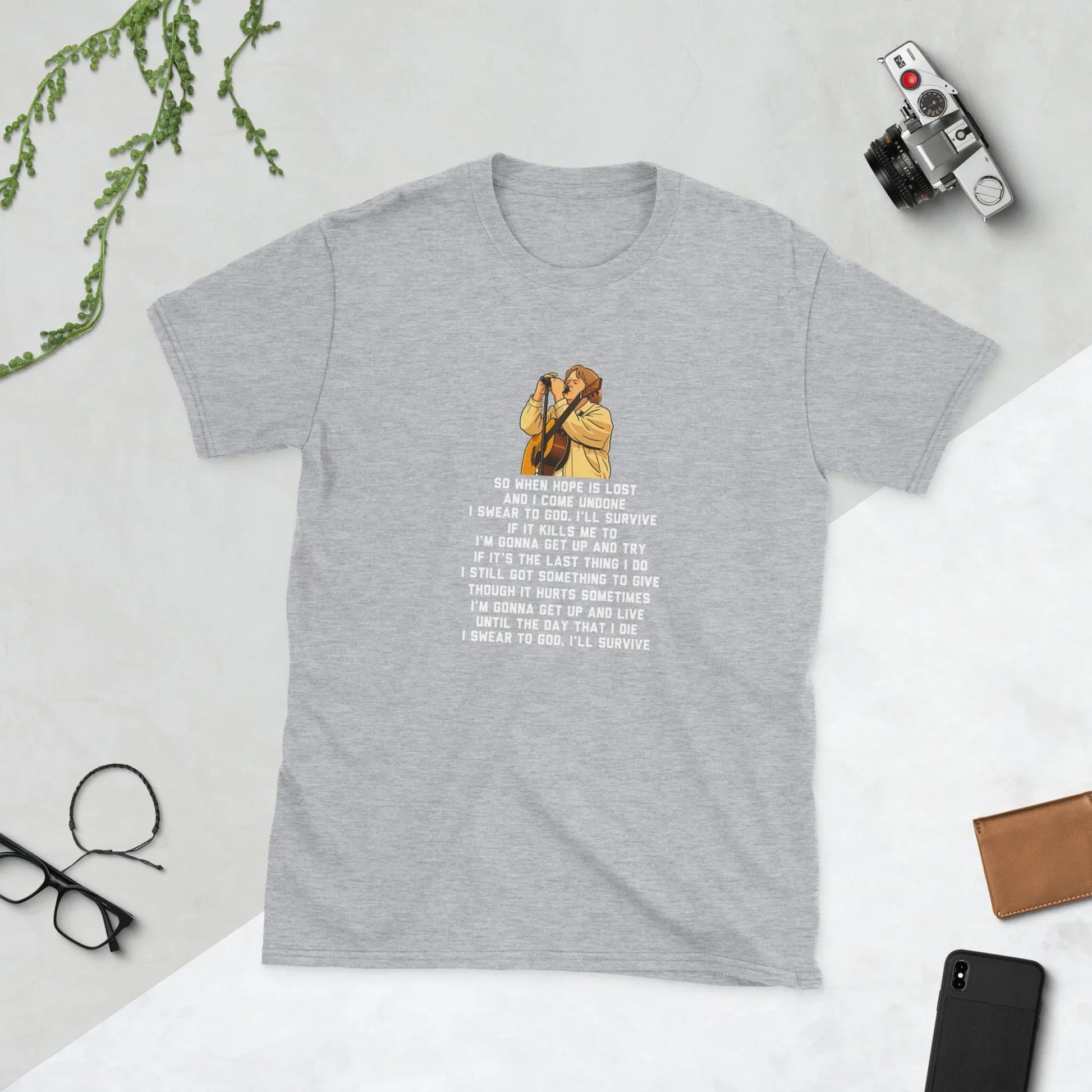 Lewis Capaldi Unisex T-Shirt | Survive Lyrics Fan Merchandise T-shirt Alcyone213k