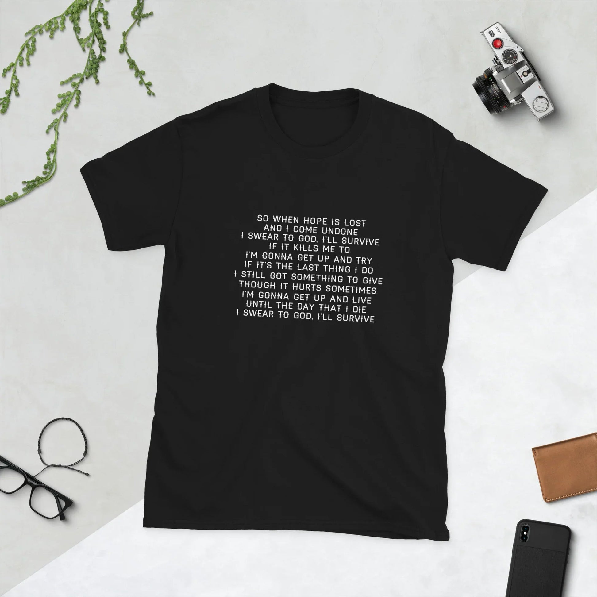 Lewis Capaldi Unisex T-Shirt | Survive Lyrics Cotton Tee T-shirt Alcyone213k