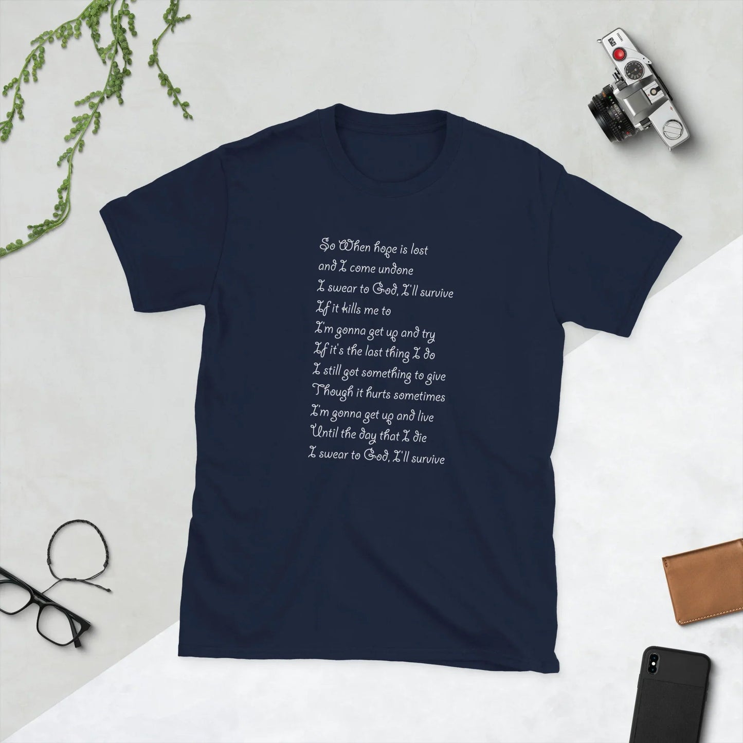 Lewis Capaldi Unisex T-Shirt | 100% Cotton Survive Lyrics Tee T-shirt Alcyone213k