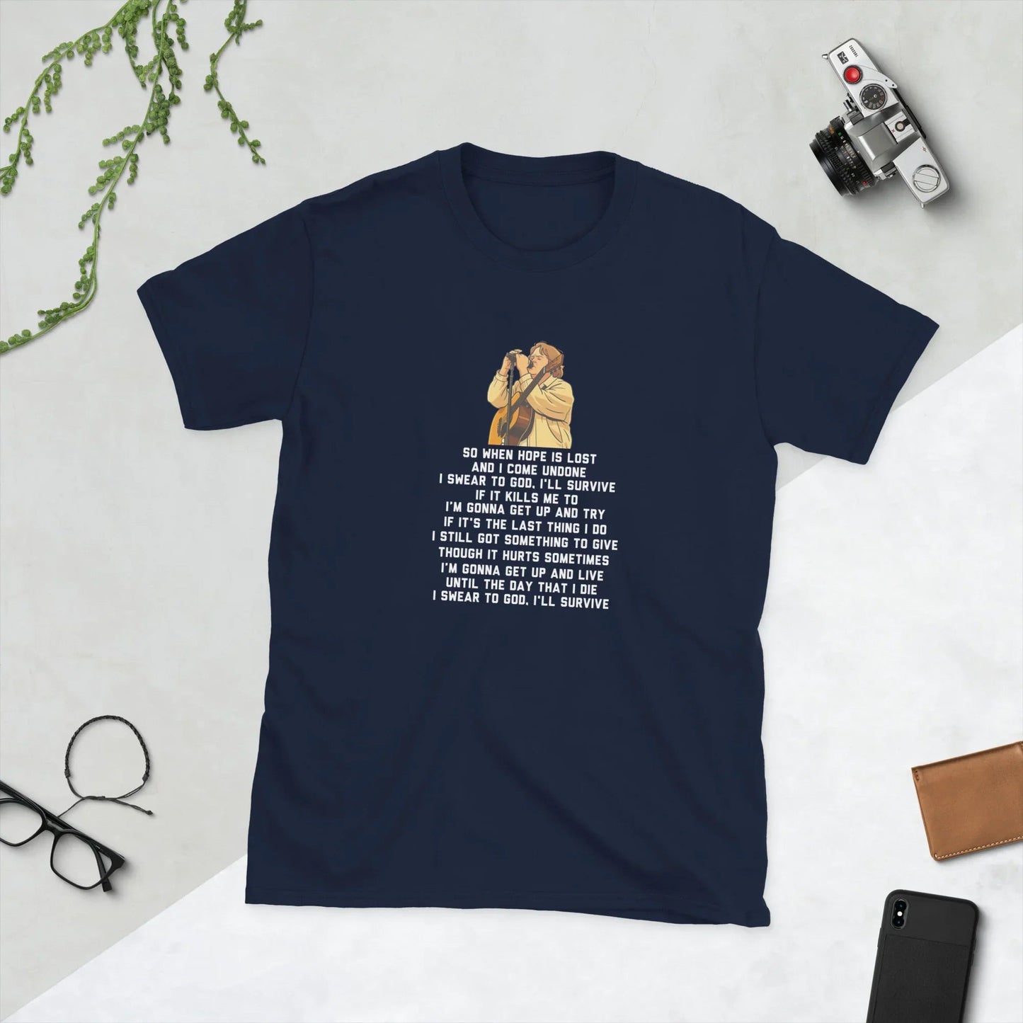 Lewis Capaldi Unisex T-Shirt | Survive Lyrics Fan Merchandise T-shirt Alcyone213k