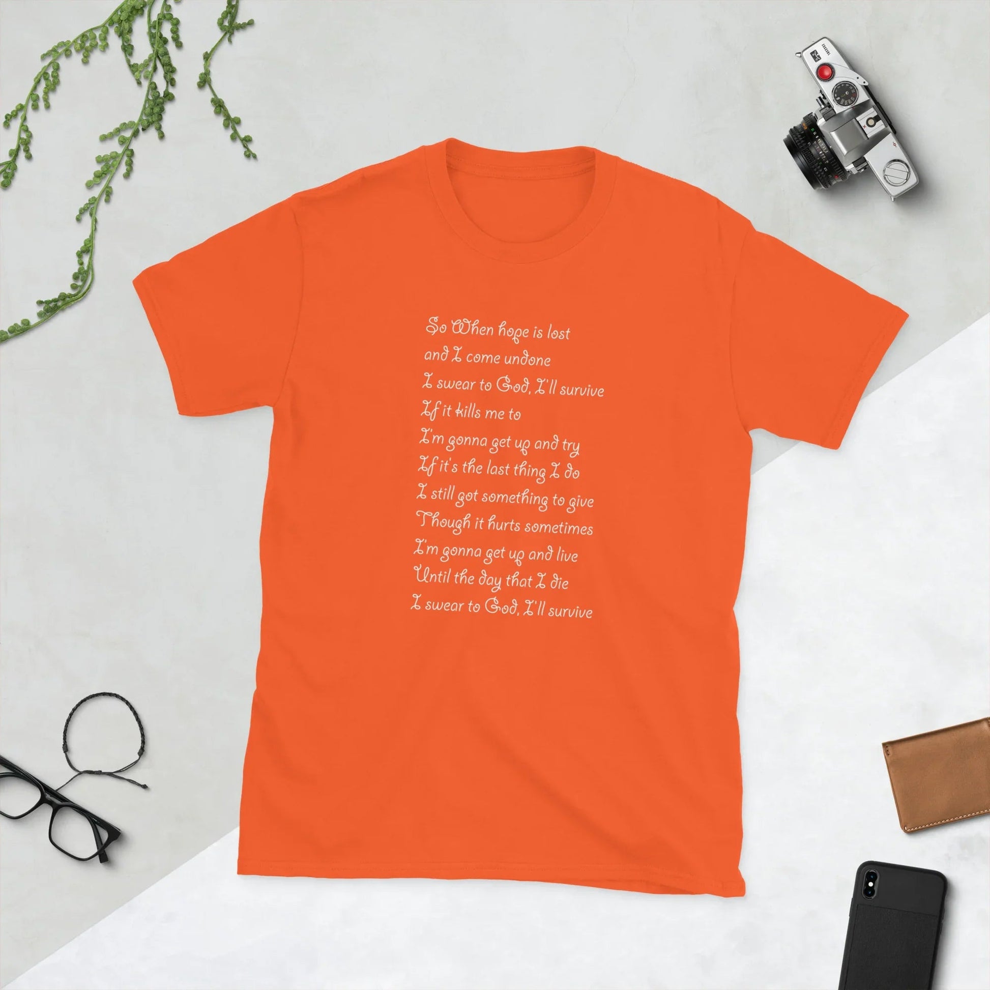 Lewis Capaldi Unisex T-Shirt | 100% Cotton Survive Lyrics Tee T-shirt Alcyone213k